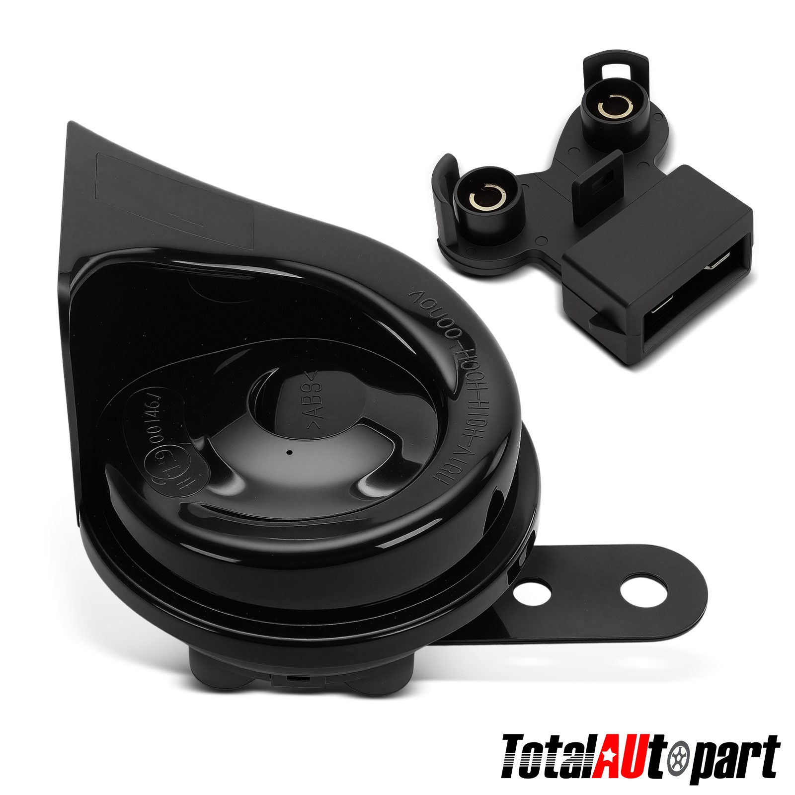 1x 80mm ABS Plastic Snail Horn with Connector for Volkswagen Santana Passat Golf