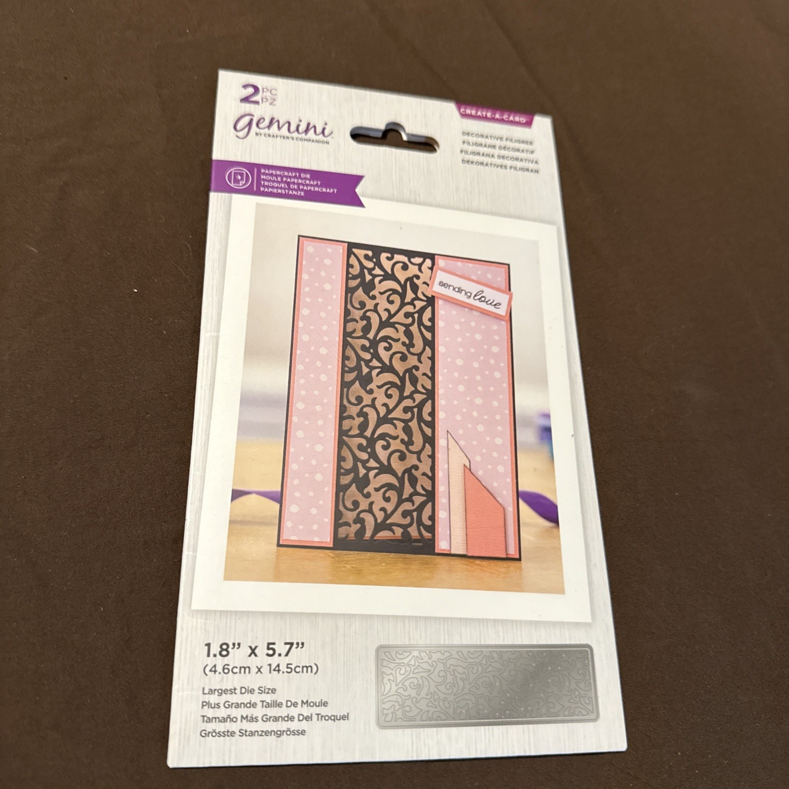 Gemini Decorative Filigree Create a Card Die Panel Set 2pc by Crafters Companion