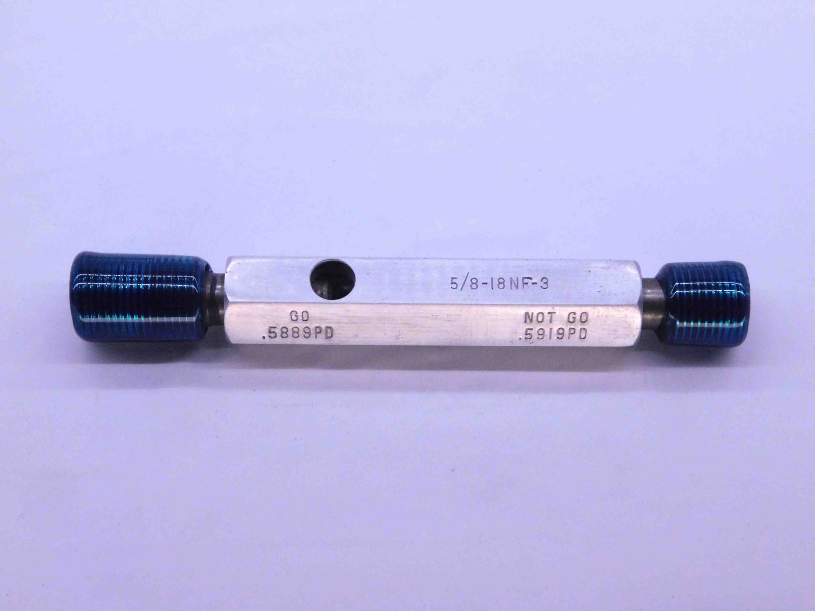 5/8 18 NF 3 THREAD PLUG GAGE .625 .6250 GO NO GO P.D.'S = .5889 & .5919 UNF-3