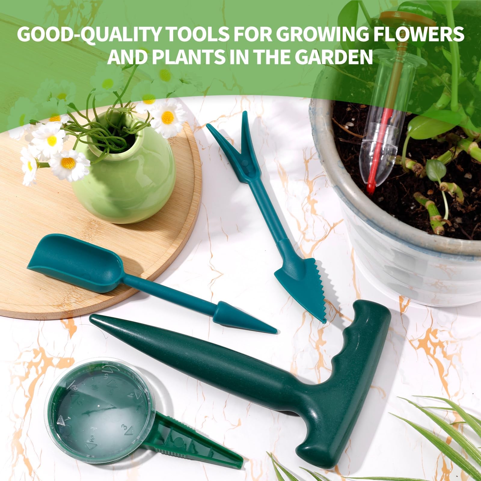 12pcs Mini Handheld Seed Spreader Kit, Small Planter as shown in the picture