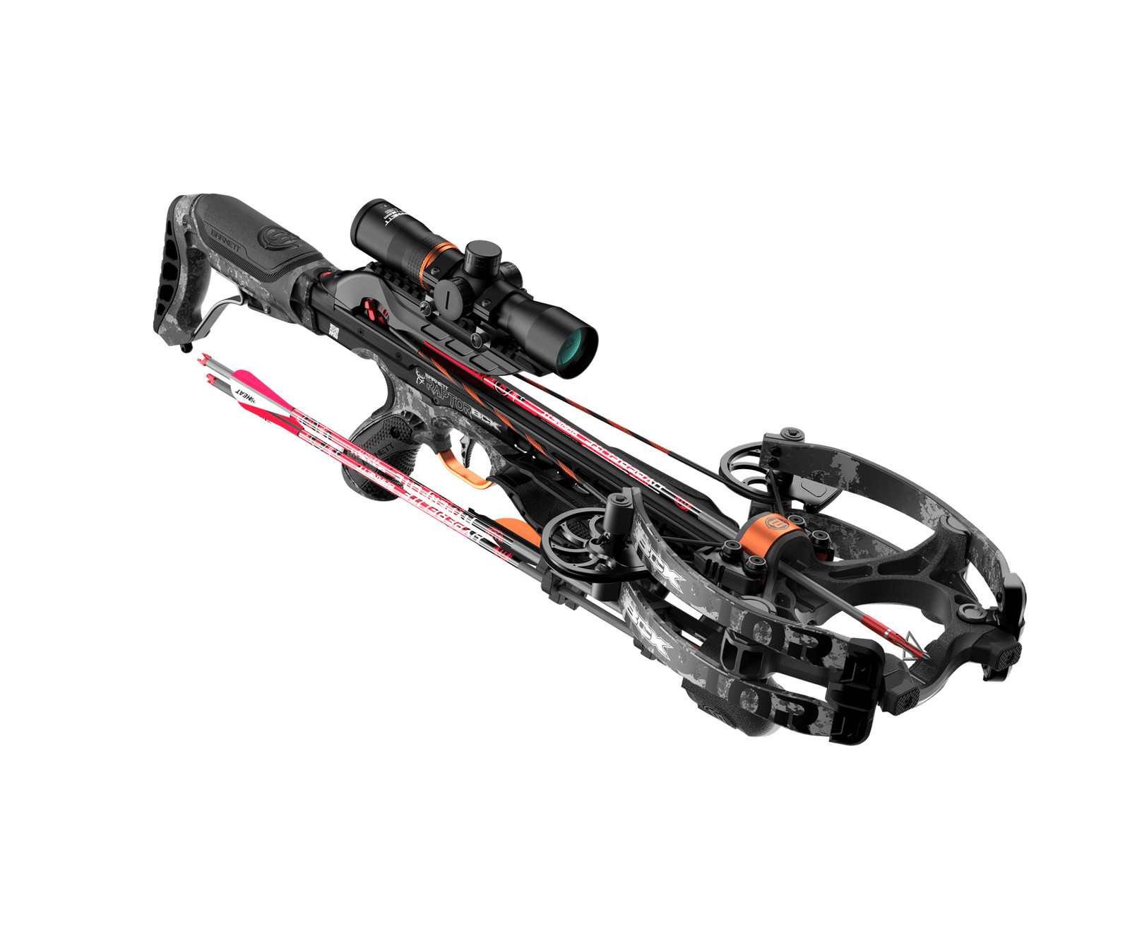 Barnett HYPER RAPTOR GTX 425 Crossbow Pkg w/ 2-7X36 ILLUMINATED SPEED DIAL Scope