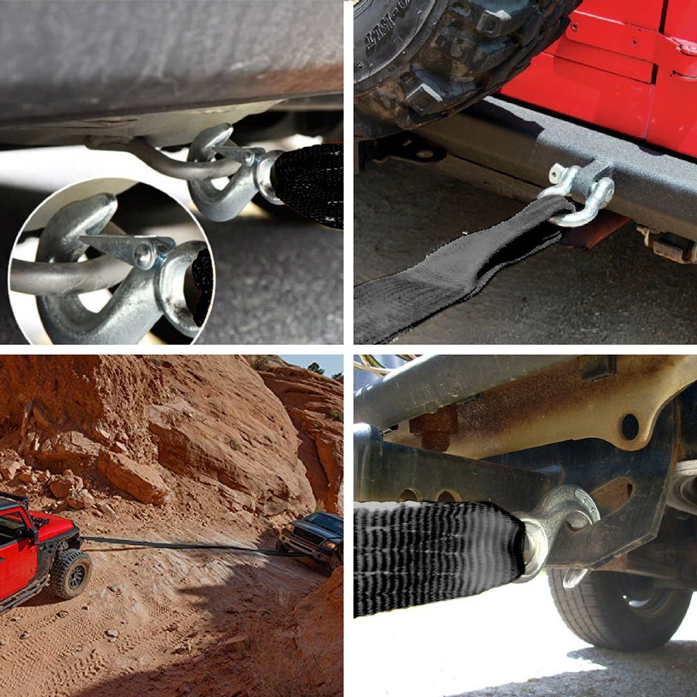 Winch Straps 20ft Boat Winch Strap with Hook Boat Trailer Winch Strap