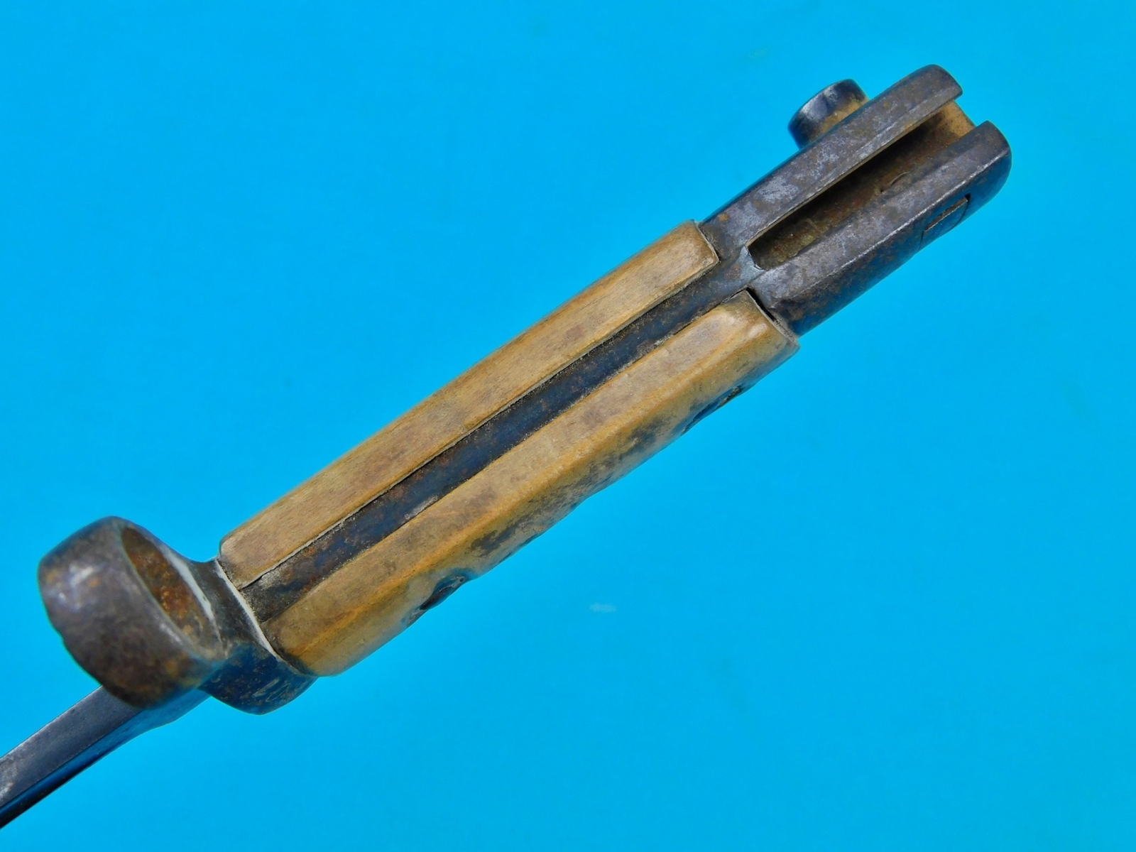 Italian Italy Vintage WW2 Bayonet Fighting Knife w/ Scabbard Frog