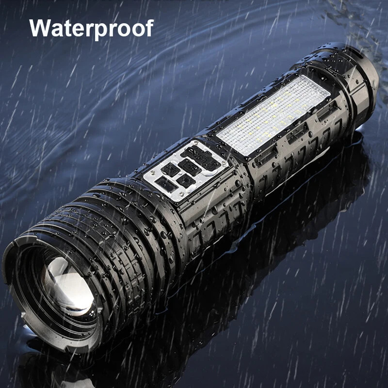 120000000Lumens Super Bright LED Tactical Flashlight USB Rechargeable Work Light