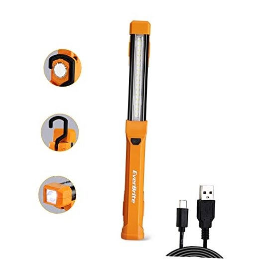 000LM LED Work Light, Rechargeable Work Light for Mechanics with Dual 1 Orange