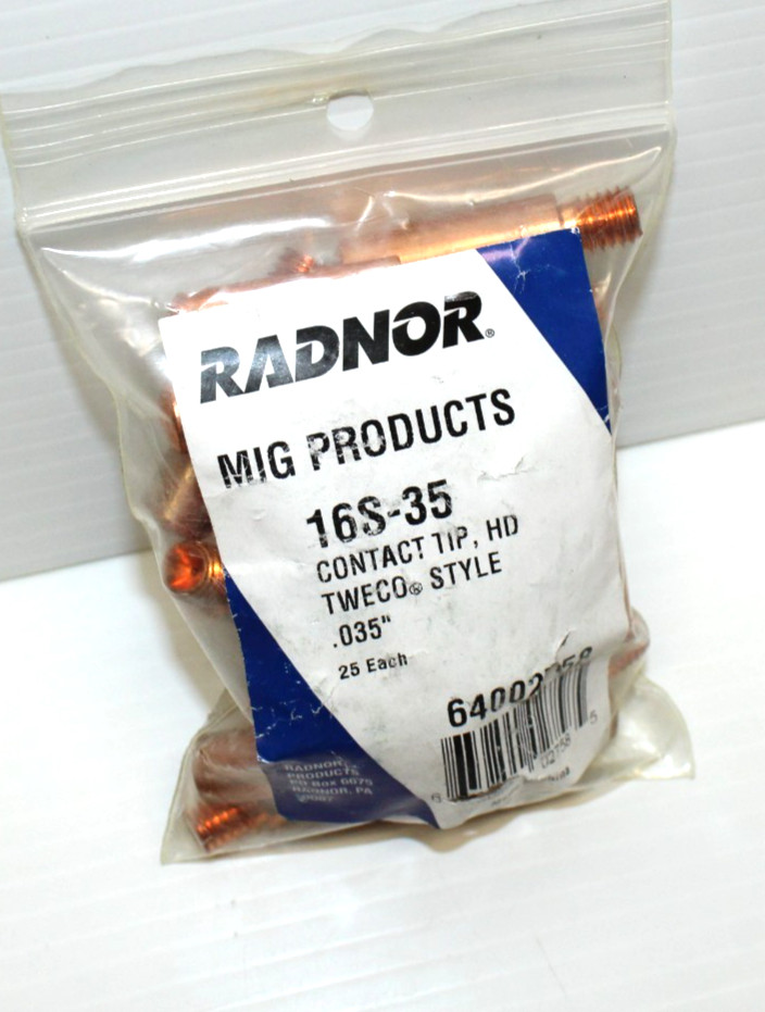 ⭐NEW BAG OF 25⭐ RADNOR 16S-35 CONTRACT TIP 9MM-HEAVY DUTY .035"   🔴USA🔵