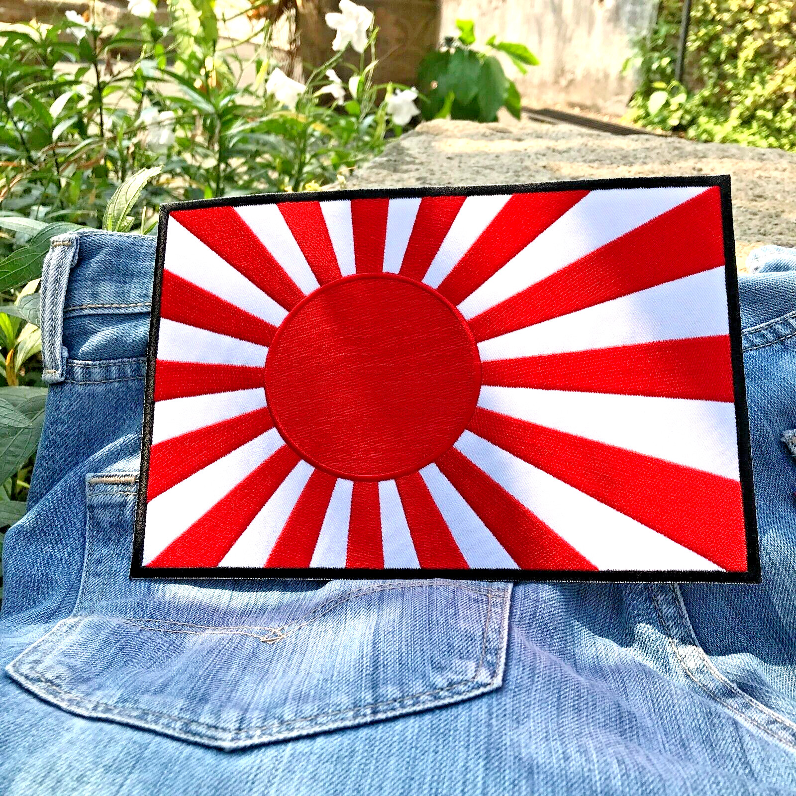 Empire of Japan WW2 Flag Patch XXL Japanese Large Rising Sun 9x6 Inch Embroidery