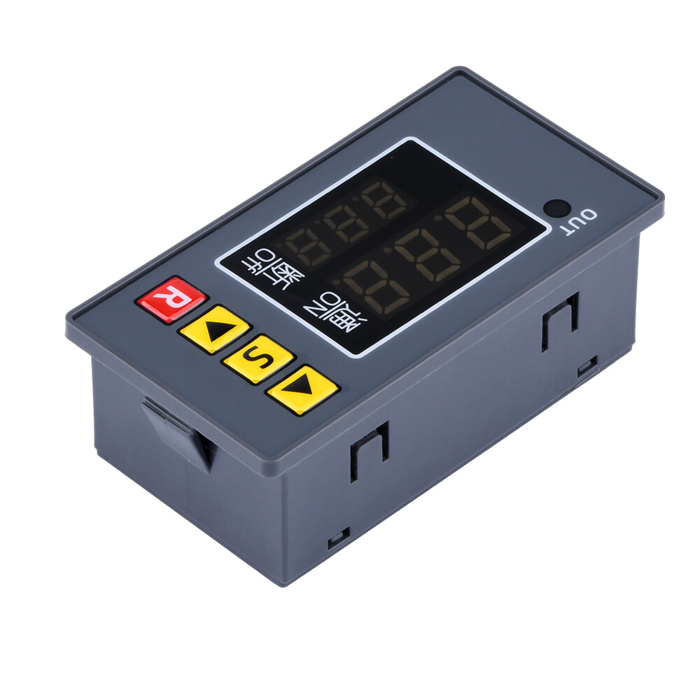 DC 12V Digital LED Dual Display Cycle Timing Delay Timer Relay Module 0-999 Hour