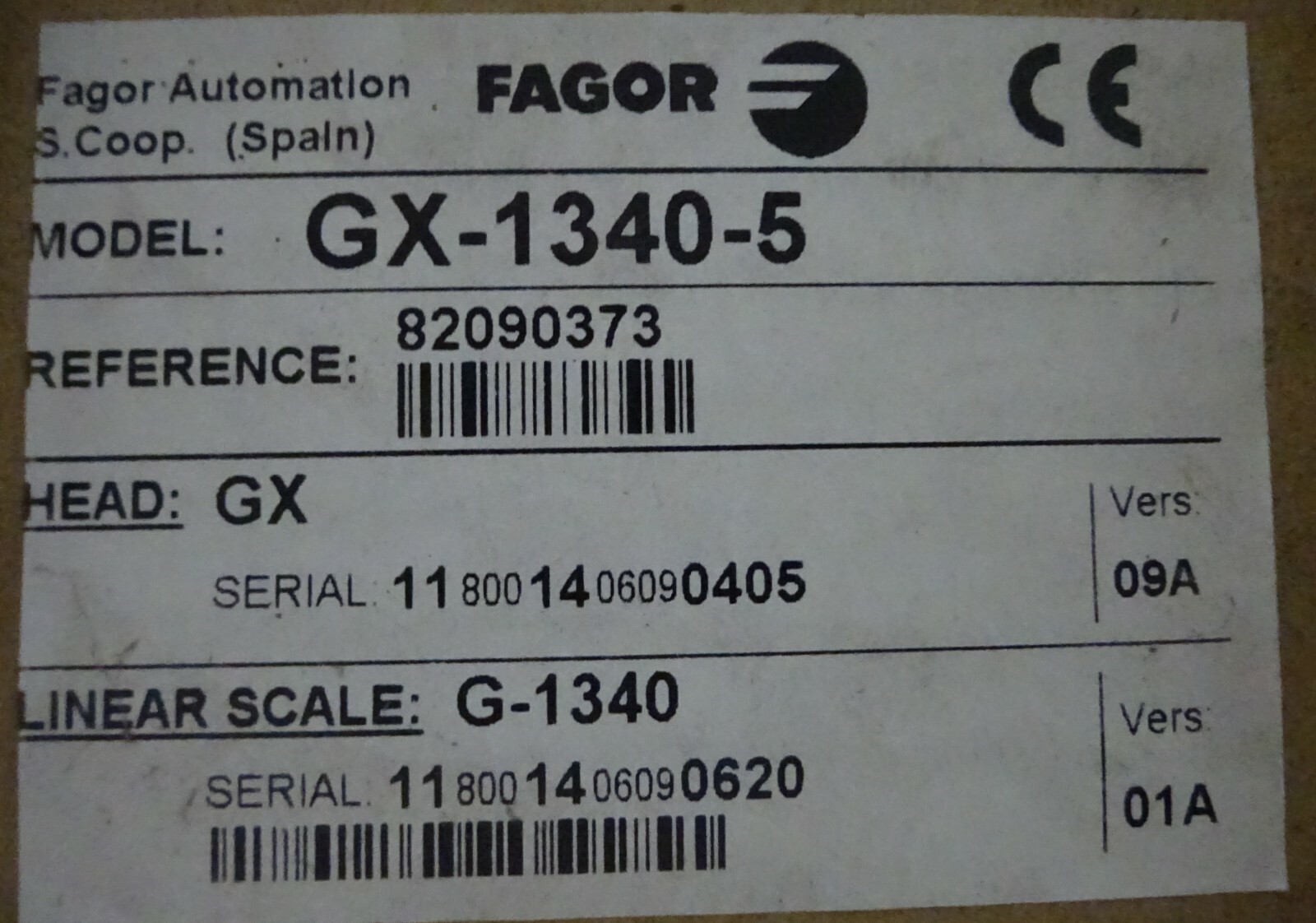 Lineargeber FAGOR GX-1340-5 Längenmessgerät Vers: 09A Linear Encoder ML: 1340mm
