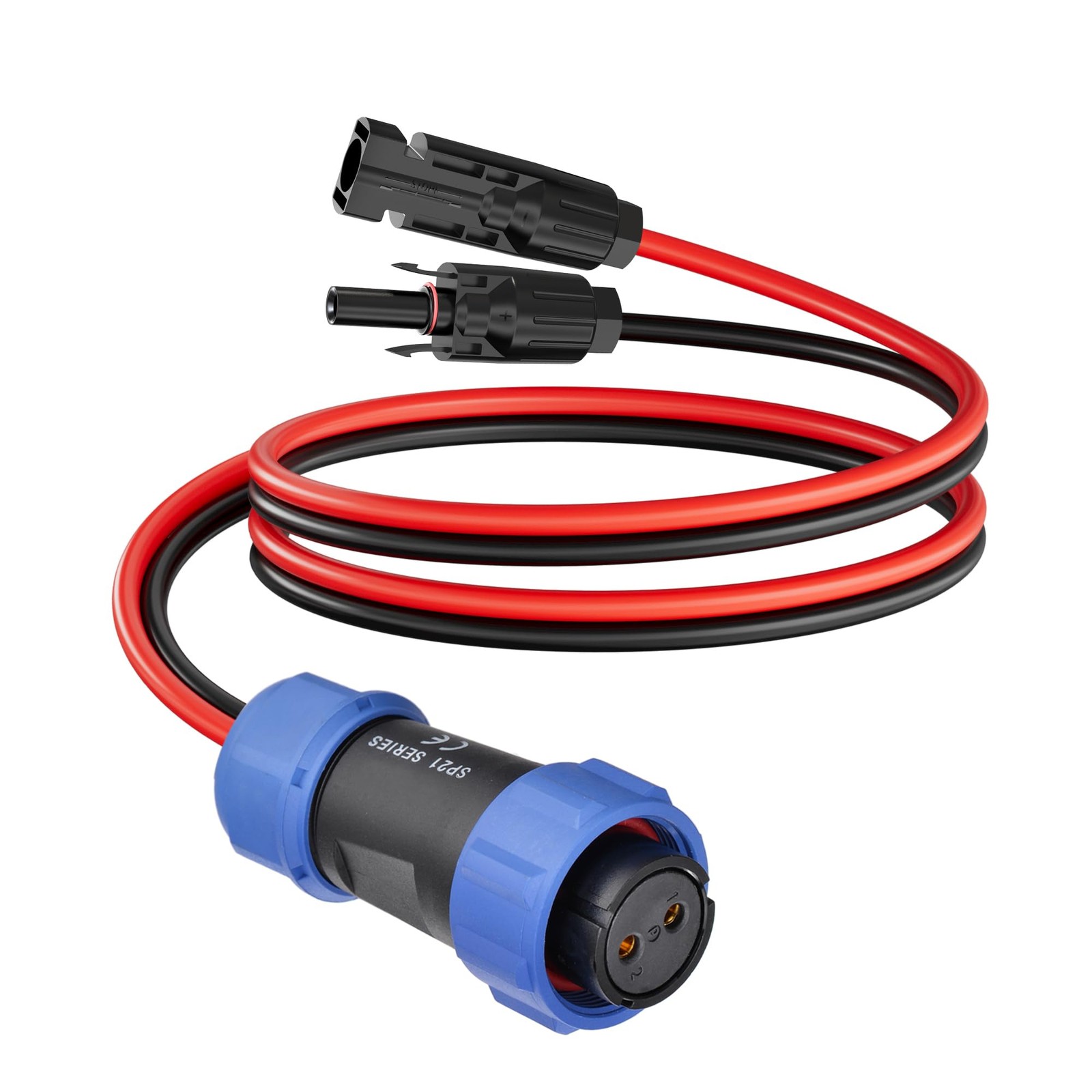 Aviation Plug to Solar Panel Cable, 12AWG 2FT Solar to Aviation Connector 12V...