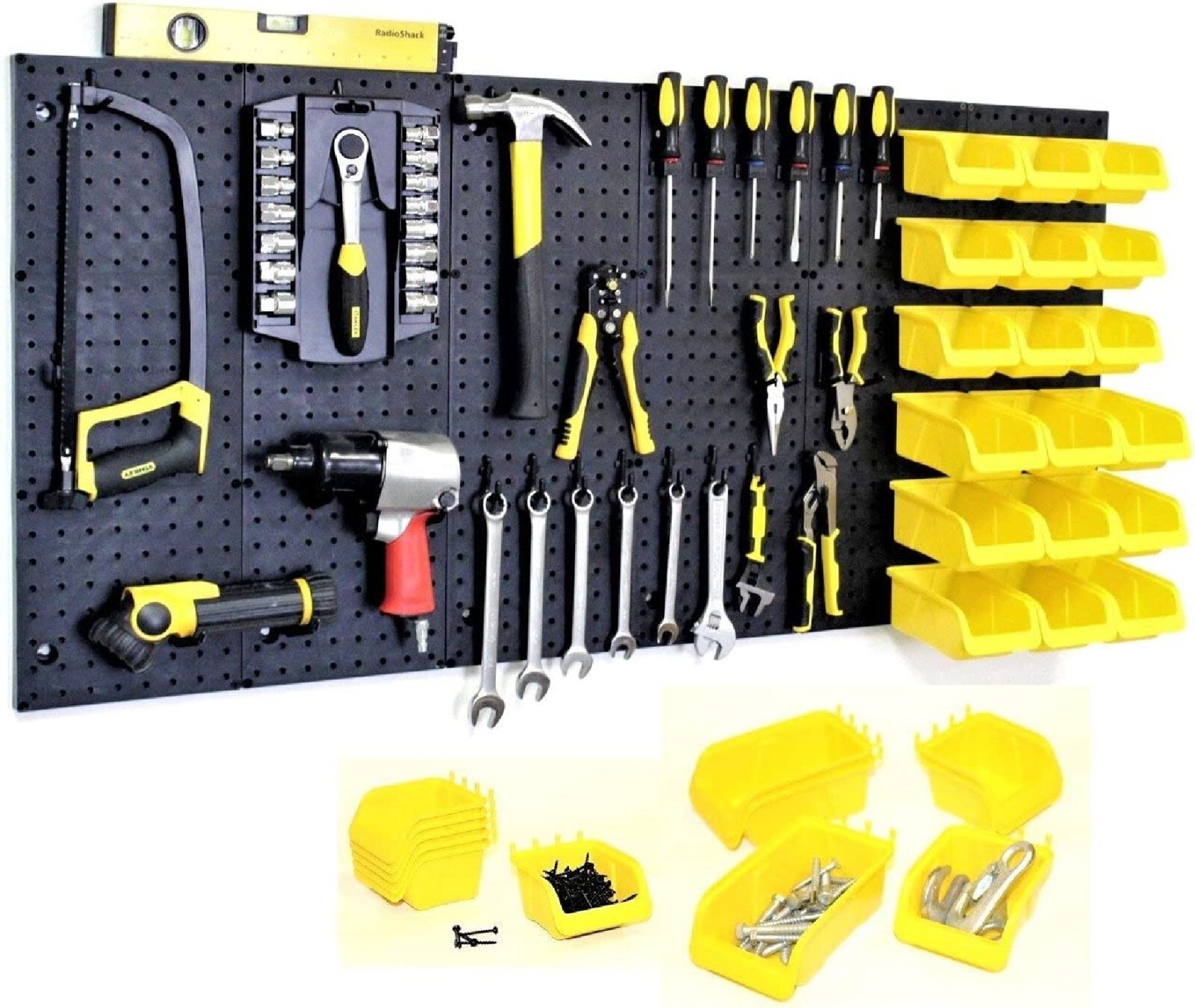 WallPeg 36 Pegboard Bins Part Bin Kit Hooks to Peg Board Panels Workbench