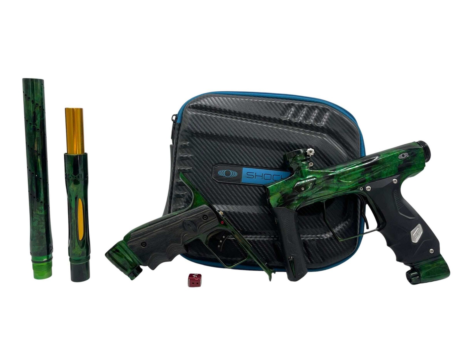 SP Shocker AMP Green Acid Wash Paintball Gun