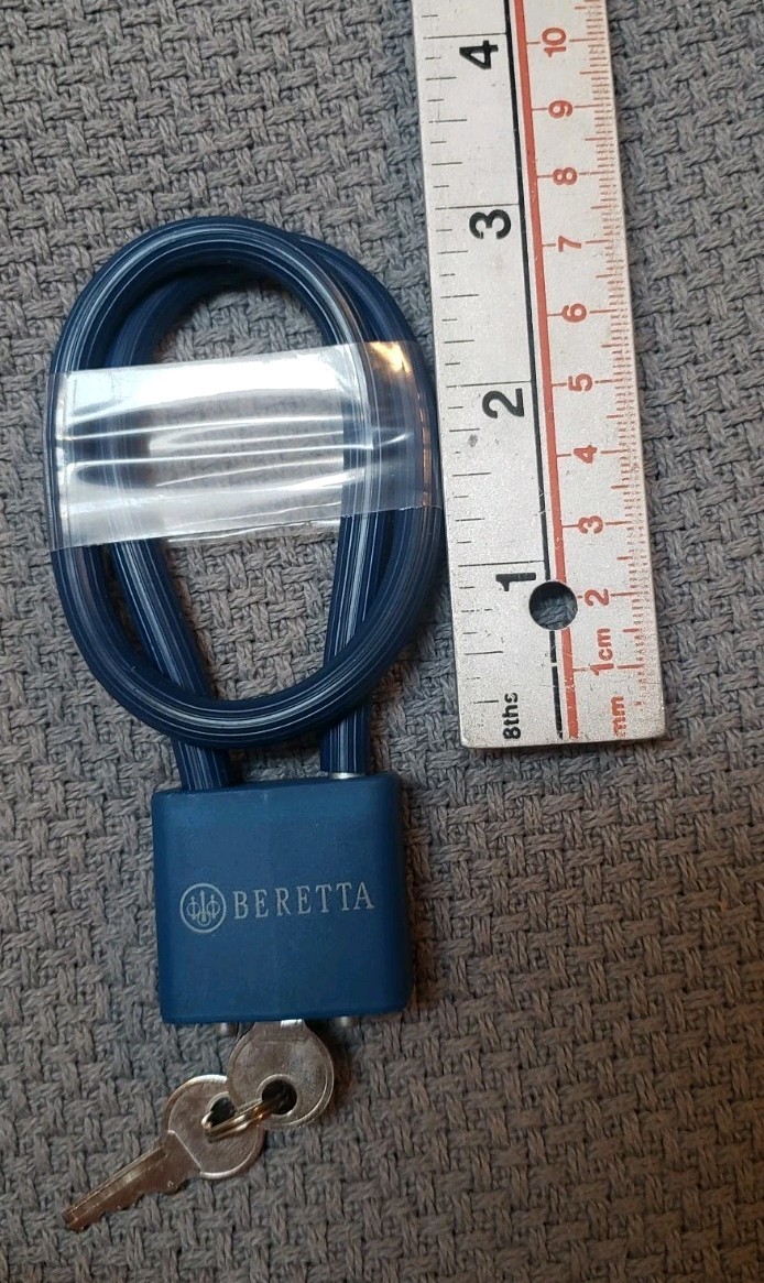 BERETTA 15" REGAL FIREARM GUN SAFETY CABLE LOCK BRAND NEW R15SC3 BLUE IN PACKAGE
