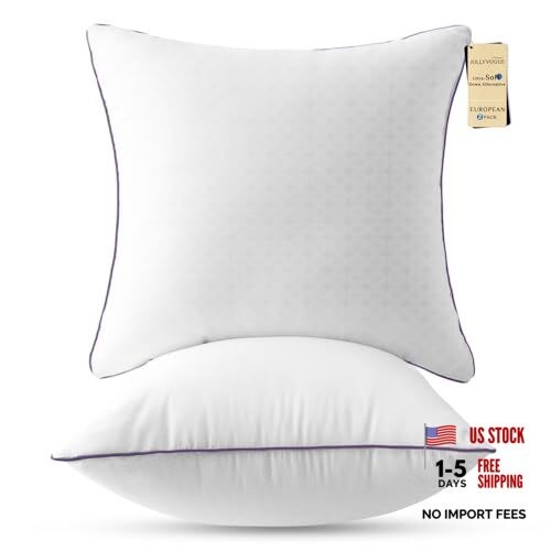 Euro Size Pillows Set of6'' x6'' Cooling Bed Throw Pillows with European 2