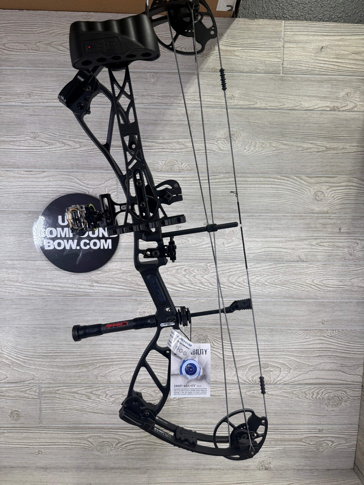 Elite Basin Left Handed Black 20-70lbs Bow Pkg