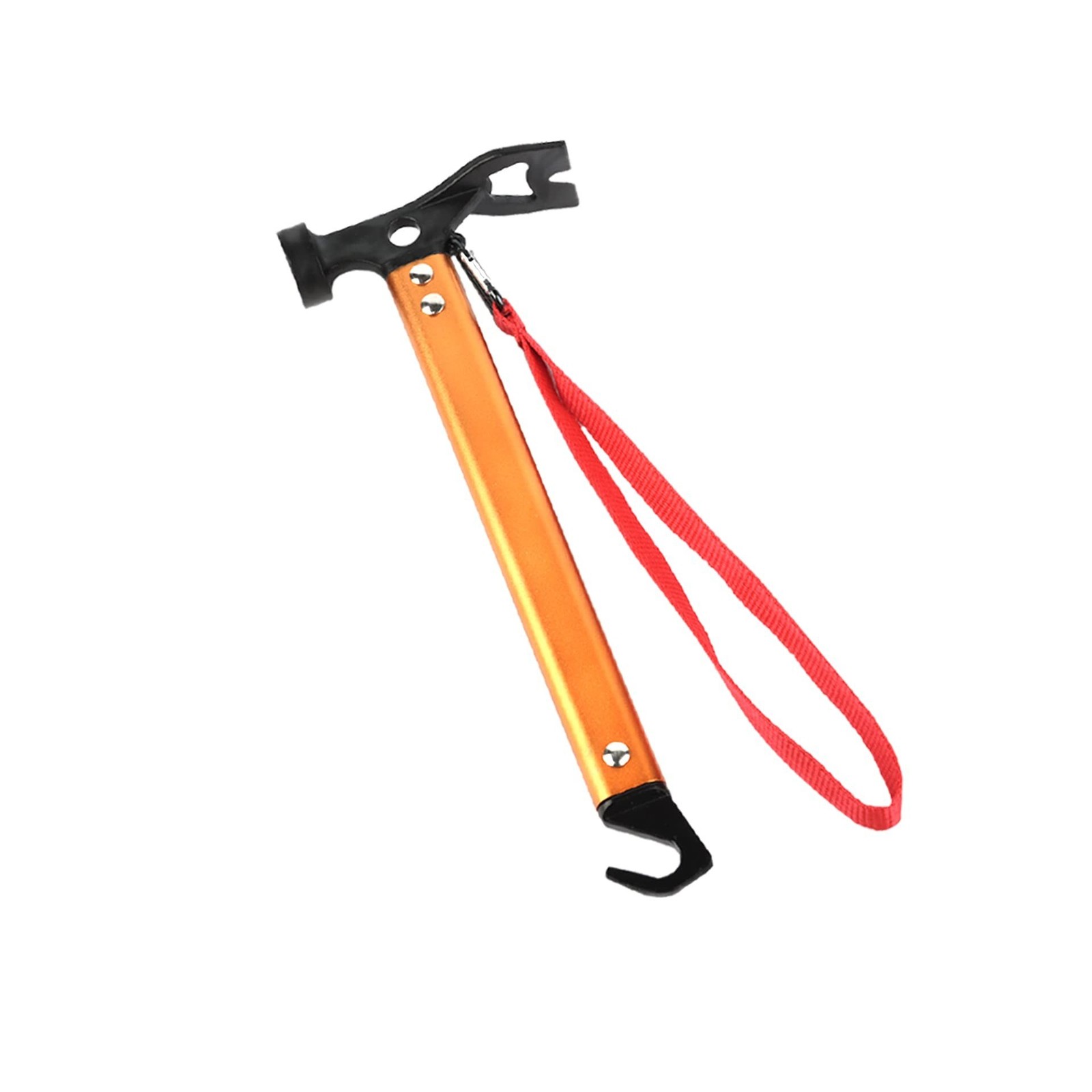 Carbon Steel Aluminum Camping Hammer, 12" Small Lightweight Three-in-One Func...