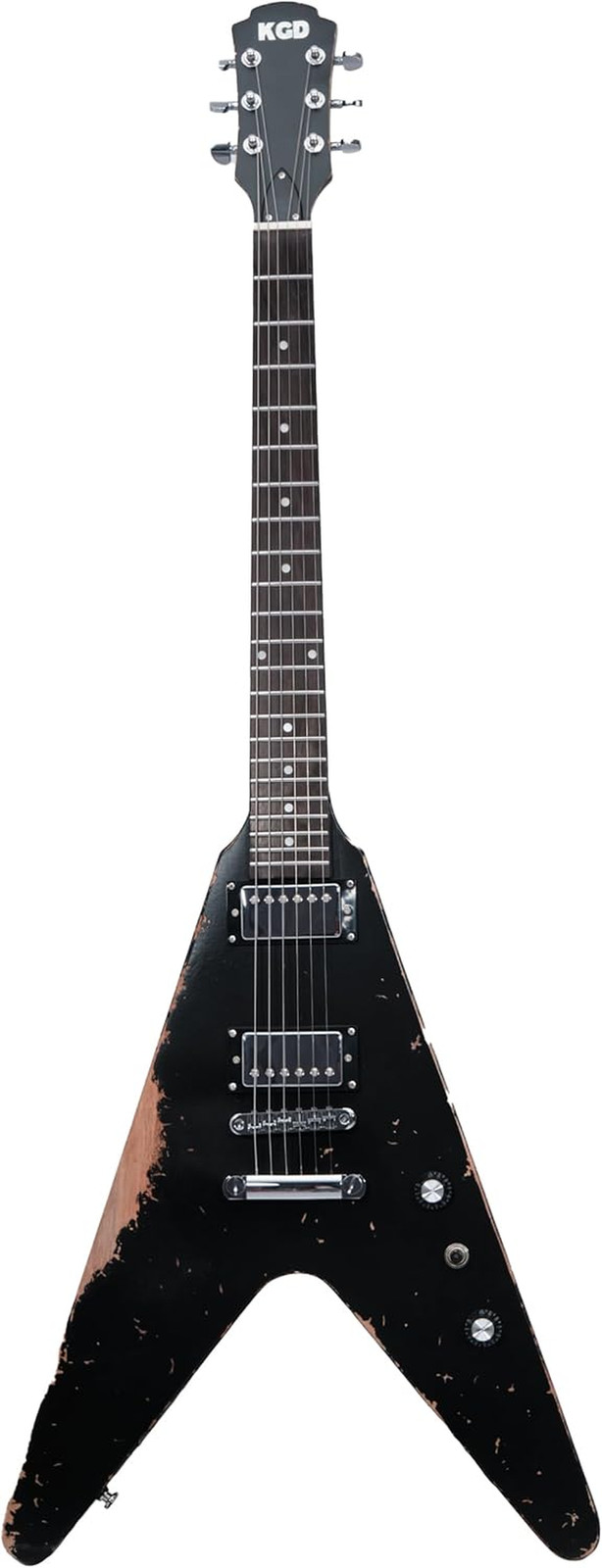 Relic V Electric Guitar,Mahogany Body and Neck,Rosewood Fingerboard,Bone Nut,6-S