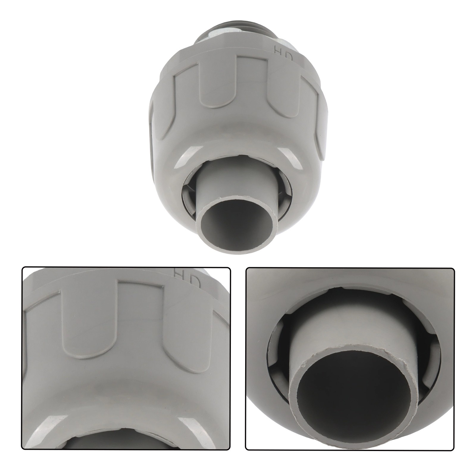 60Pcs 1/2" Liquid Tight Straight Fitting PVC Electrical Conduit Connector Kit