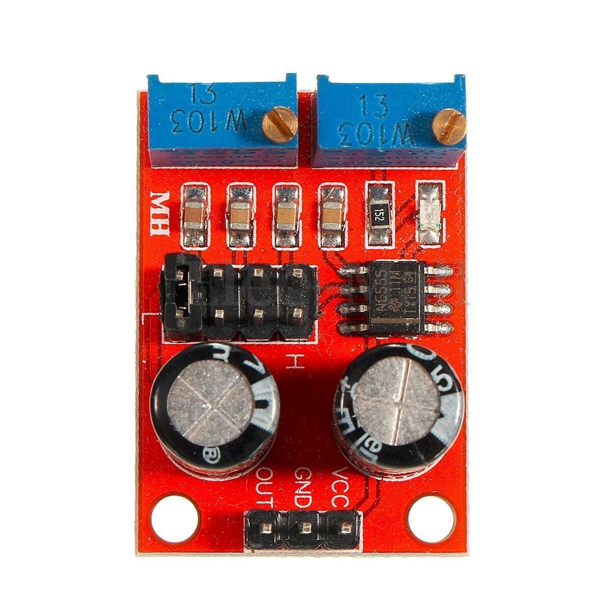2Pcs NE555 Duty Cycle Pulse Frequency Adjustable Square Wave Generator Module 2X