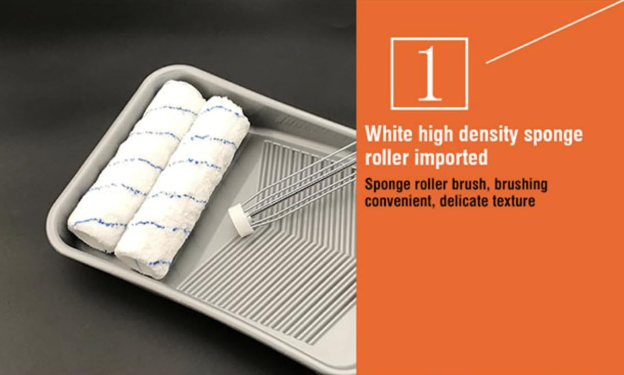 Edward Tools Large 9” Paint Roller Brush Set - Pro Grade Two White