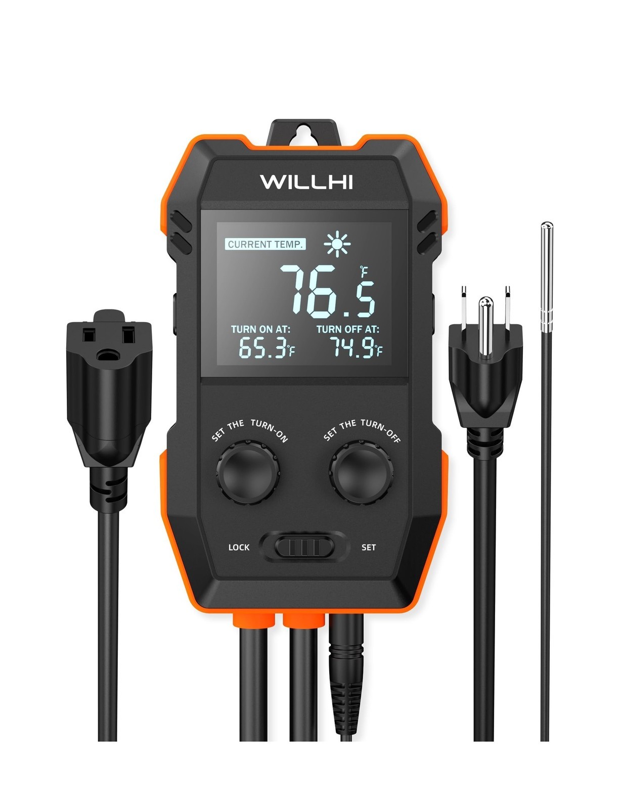 WH2408 Temperature Controller 10A 1200W, Digital Thermostat Controlled Outlet...
