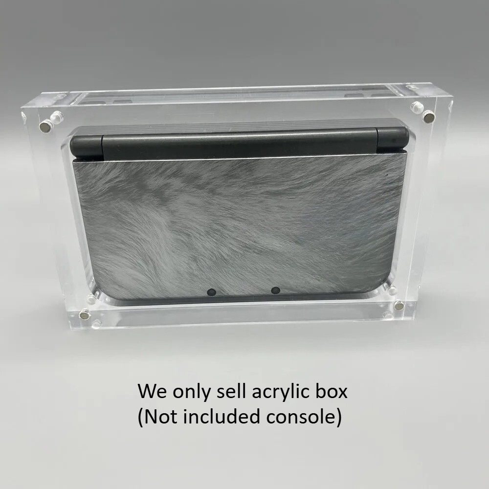 For Nintendo NEW 3DSXL 3DS LL Console Clear Acrylic Magnetic Storage Display Box