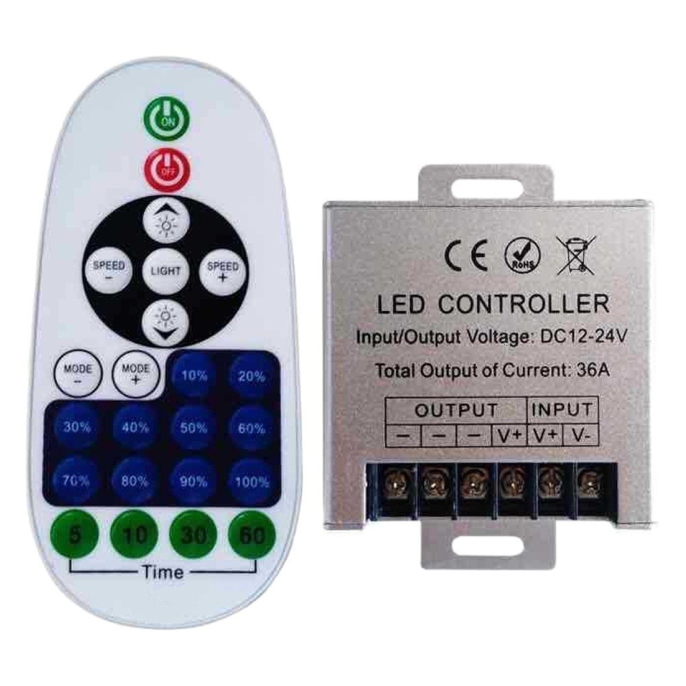 23 Button LED Controller Aluminum Enclosure DC12 to 24V 36A Load Support