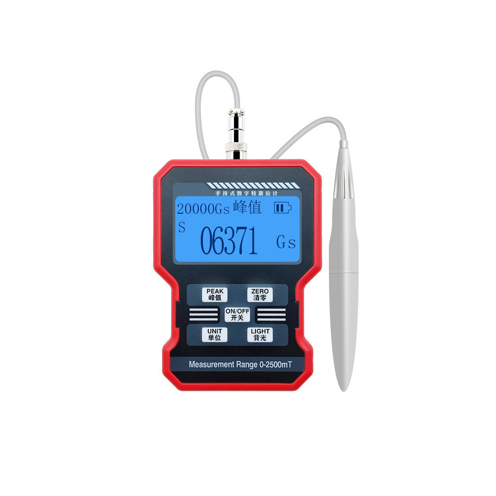 New High Precision Digital Tesla Meter Flux Gauss Meters Magnetic Field Detector