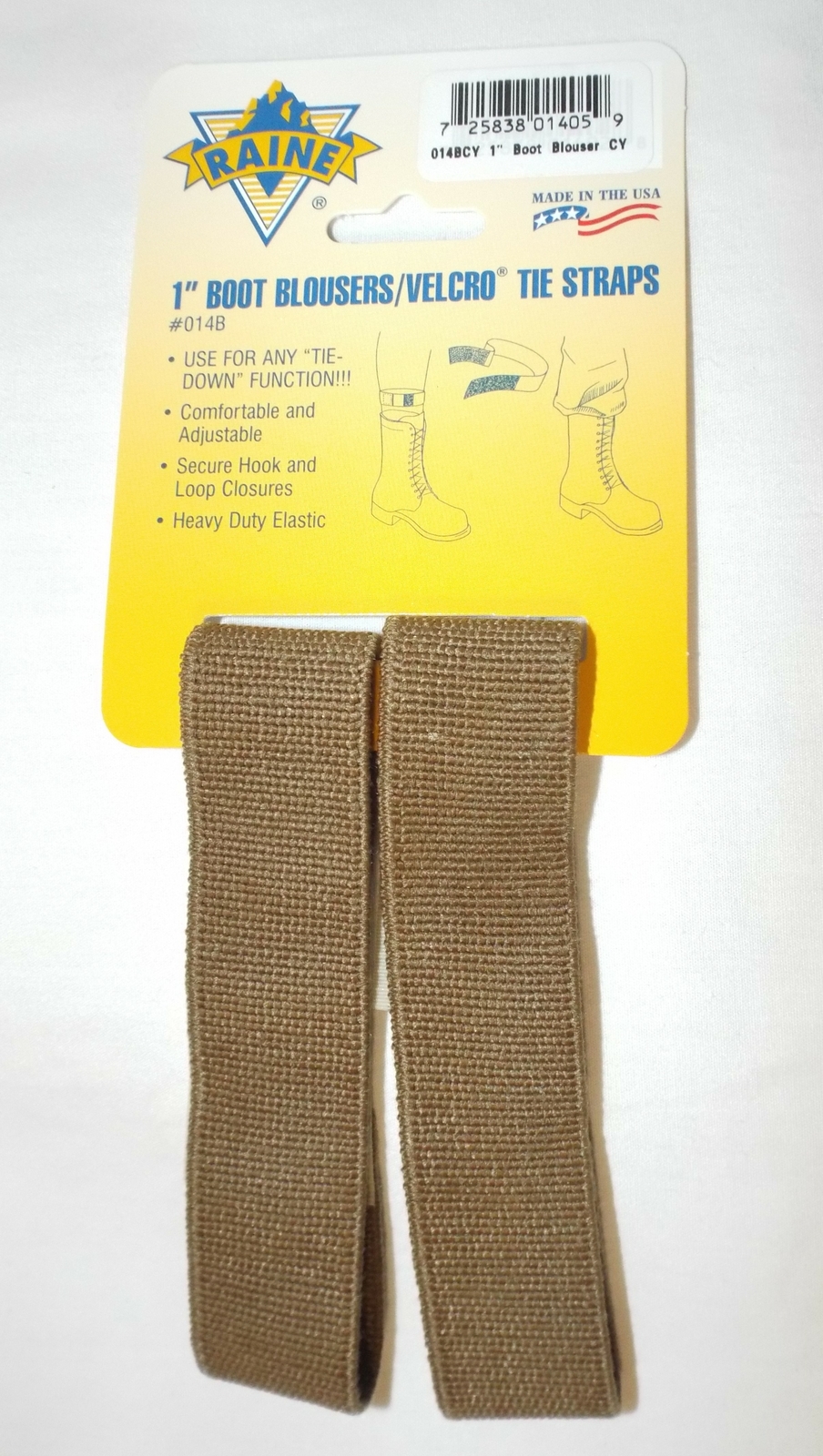 Raine Inc US Military SWAT Police 1" Boot Blousers Pair Model# 014BCY Coyote NWT