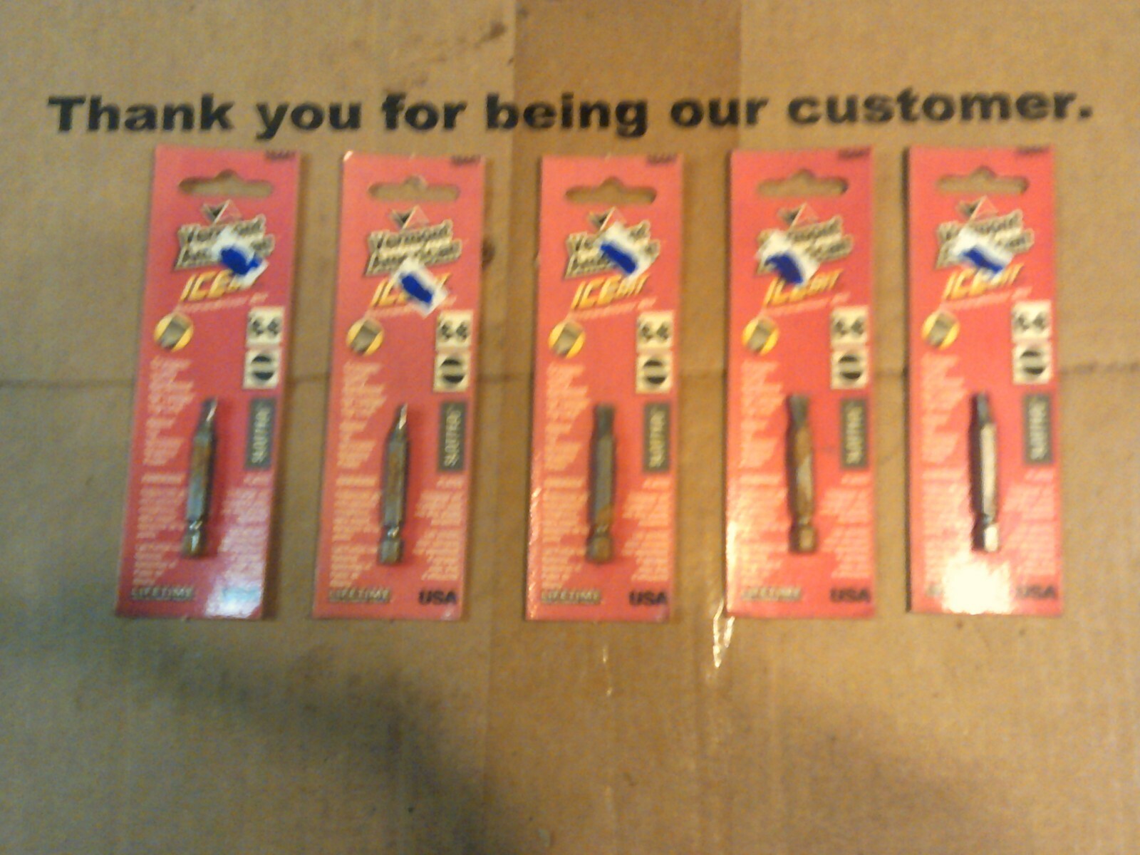 5 packages of Vermont American part # 16441 Slotted # 6 - 8 Ice Screwdriver Bit