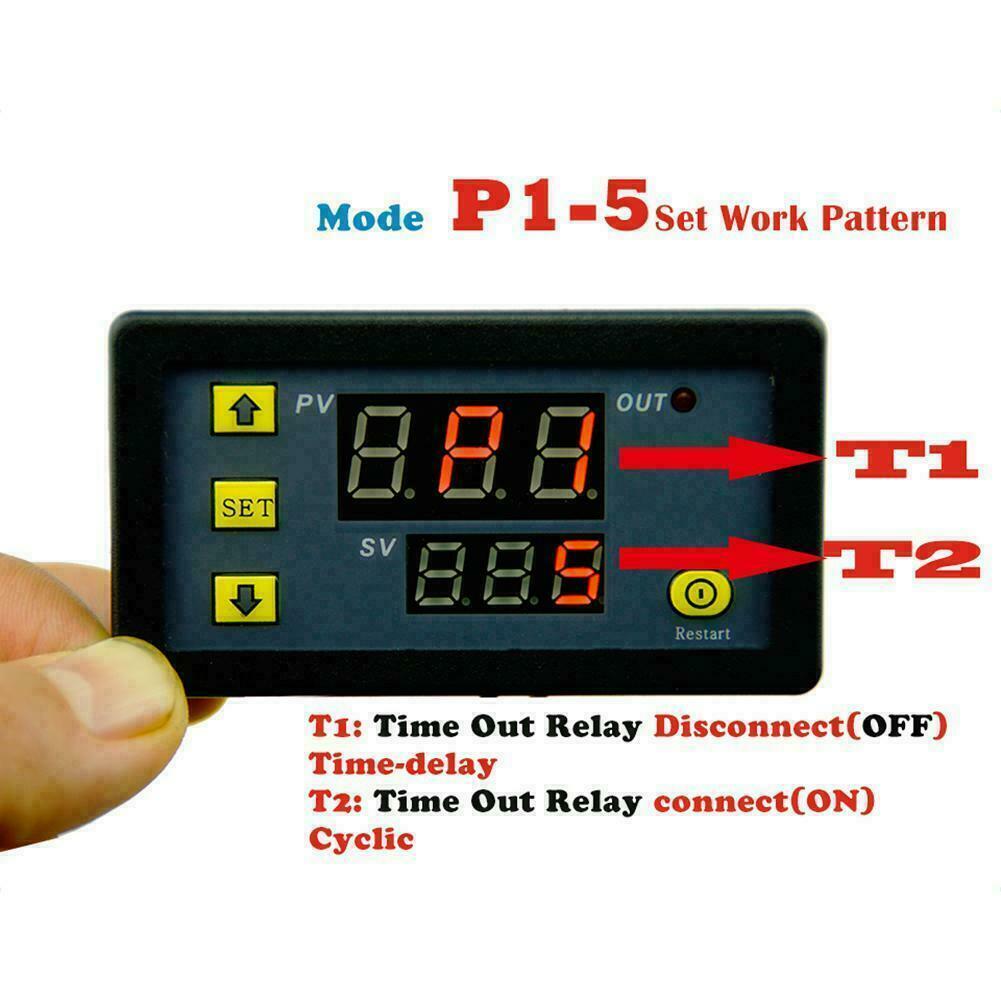 AC DC Timer Switch Cycling Module Digital Display Time Delay Relay Timing Led