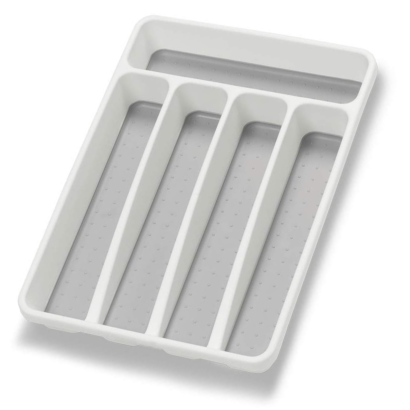 Loyareal Silverware Organizer Utenisl Holder Kitchen 5 Slots, White