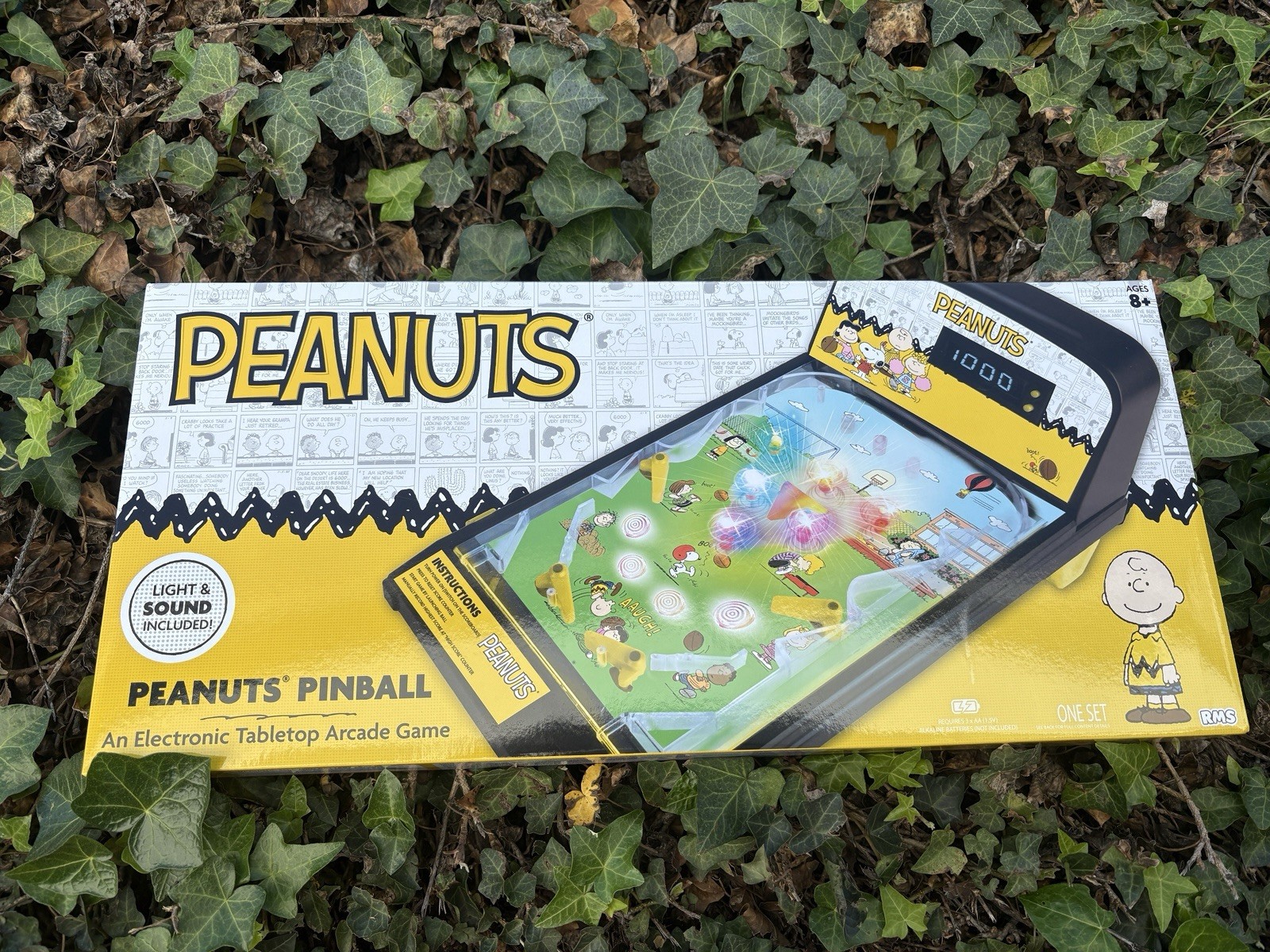 Peanuts Snoopy Electronic Tabletop Arcade Game PINBALL Machine Lights And Sound