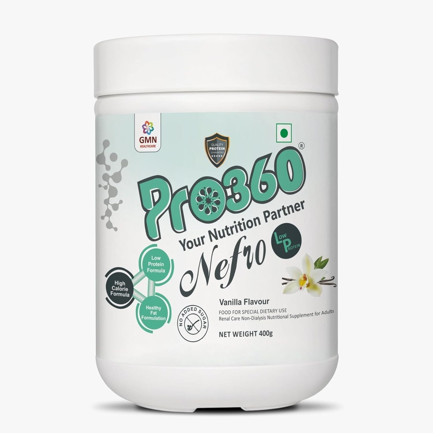 Pro360 Nefro LP Vanilla Flavour Protein Powder - 400 gm