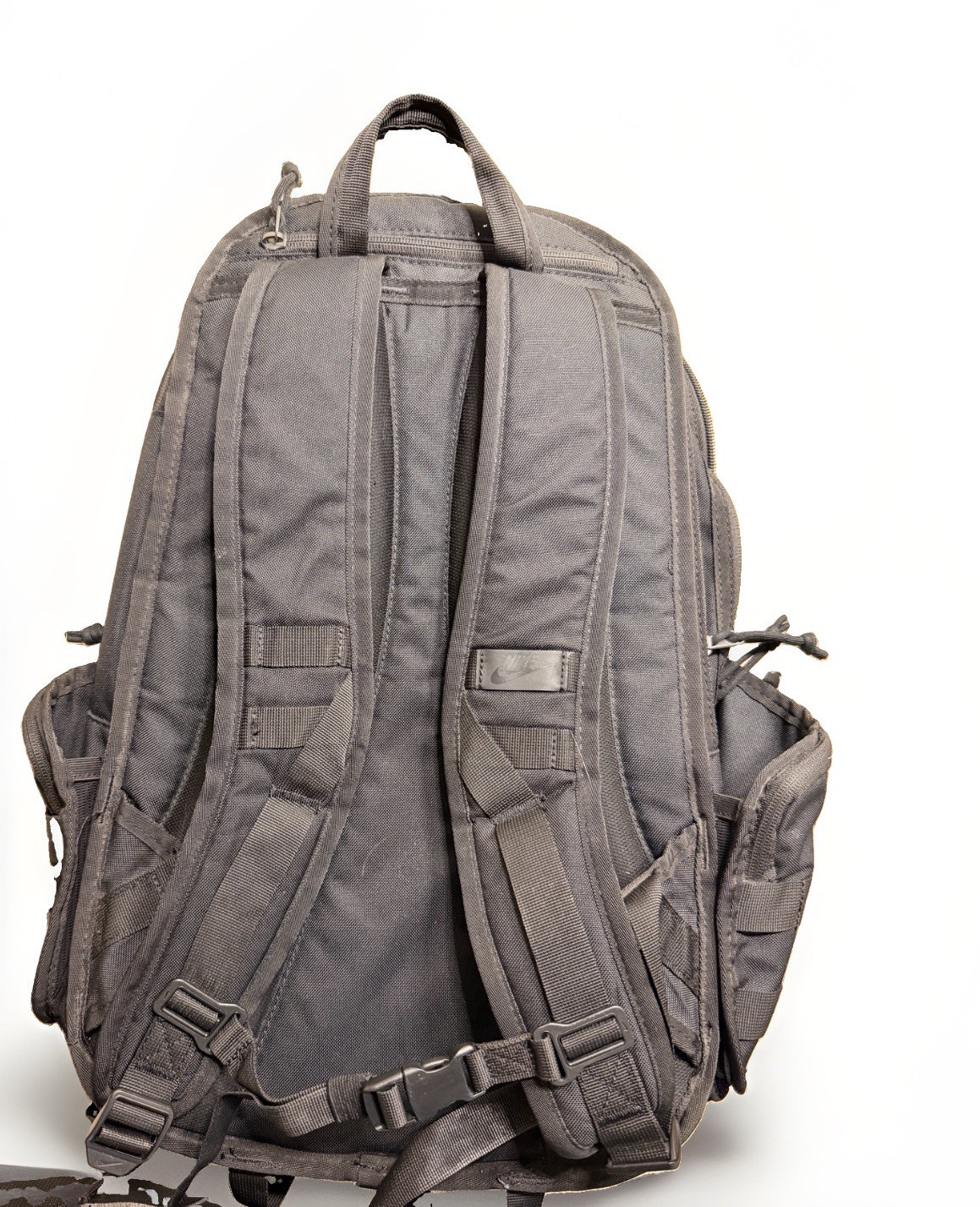 Nike Large Black Hiking Backpack Buckle Closure Adjustable Straps Logo
