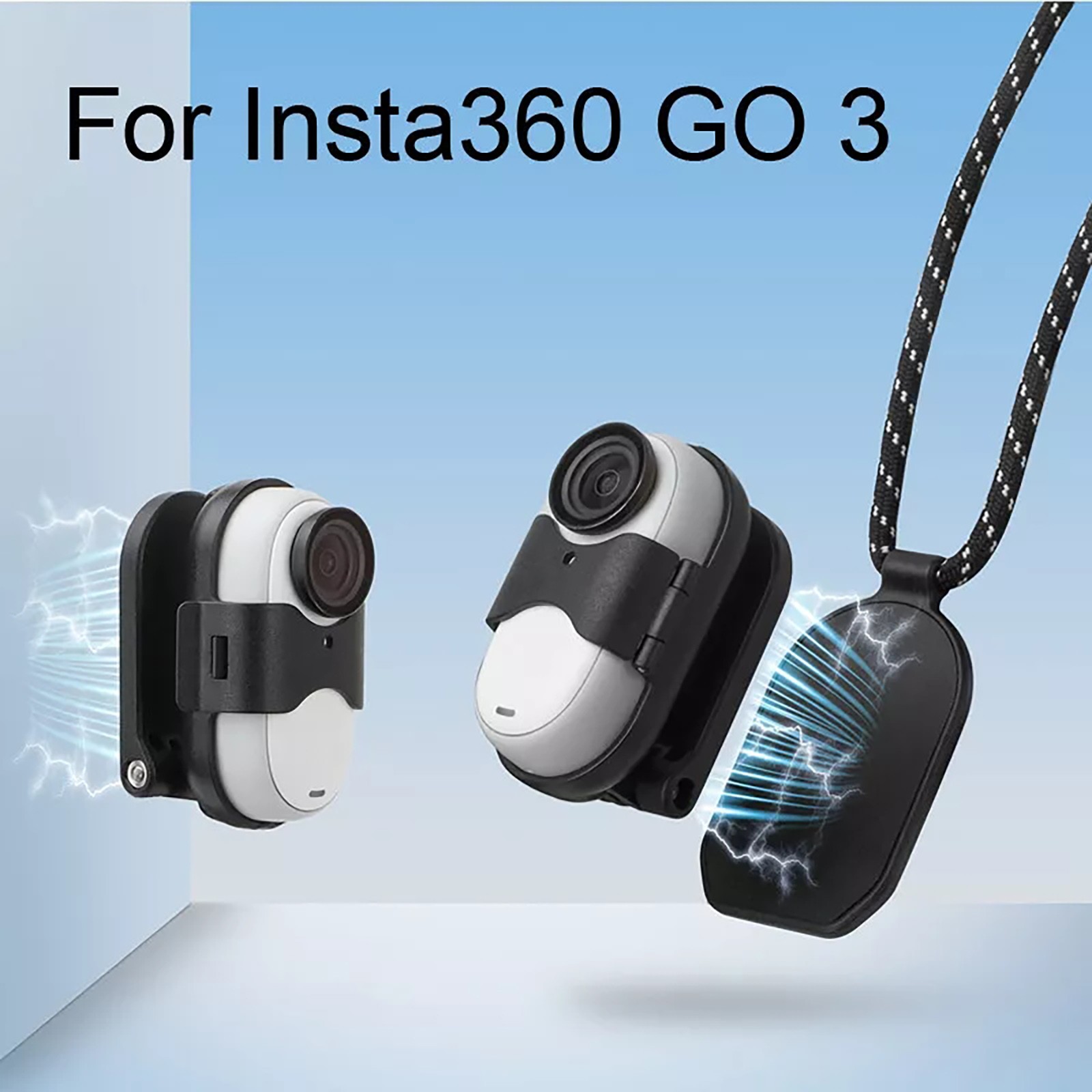For Insta360 GO 3 Camera Magnetic Neck Mount Lanyard Quick Release Adapter