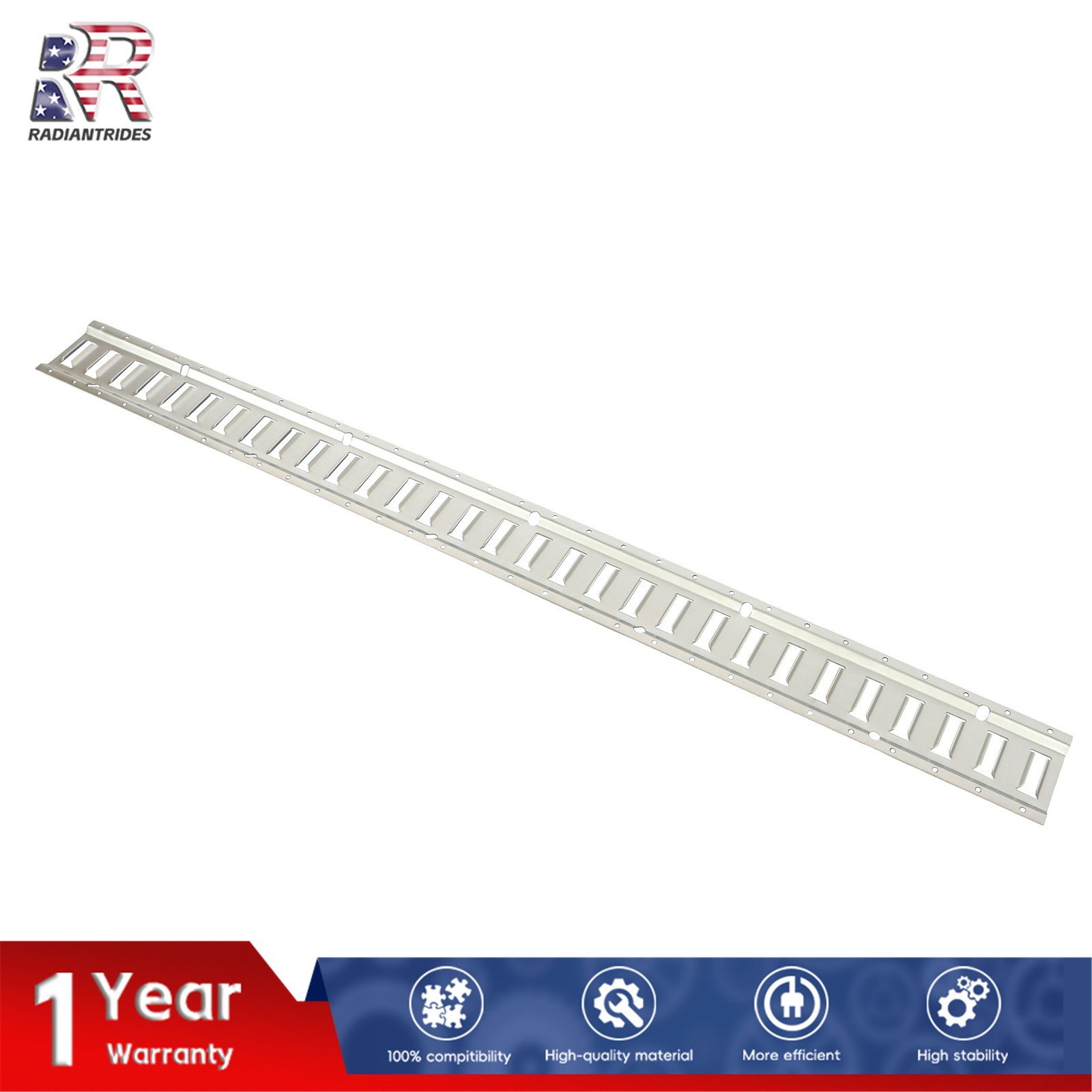 Silver E Track Rail Kit 4 Pieces 5 Foot Length For Utility Cargo Van Tie Down