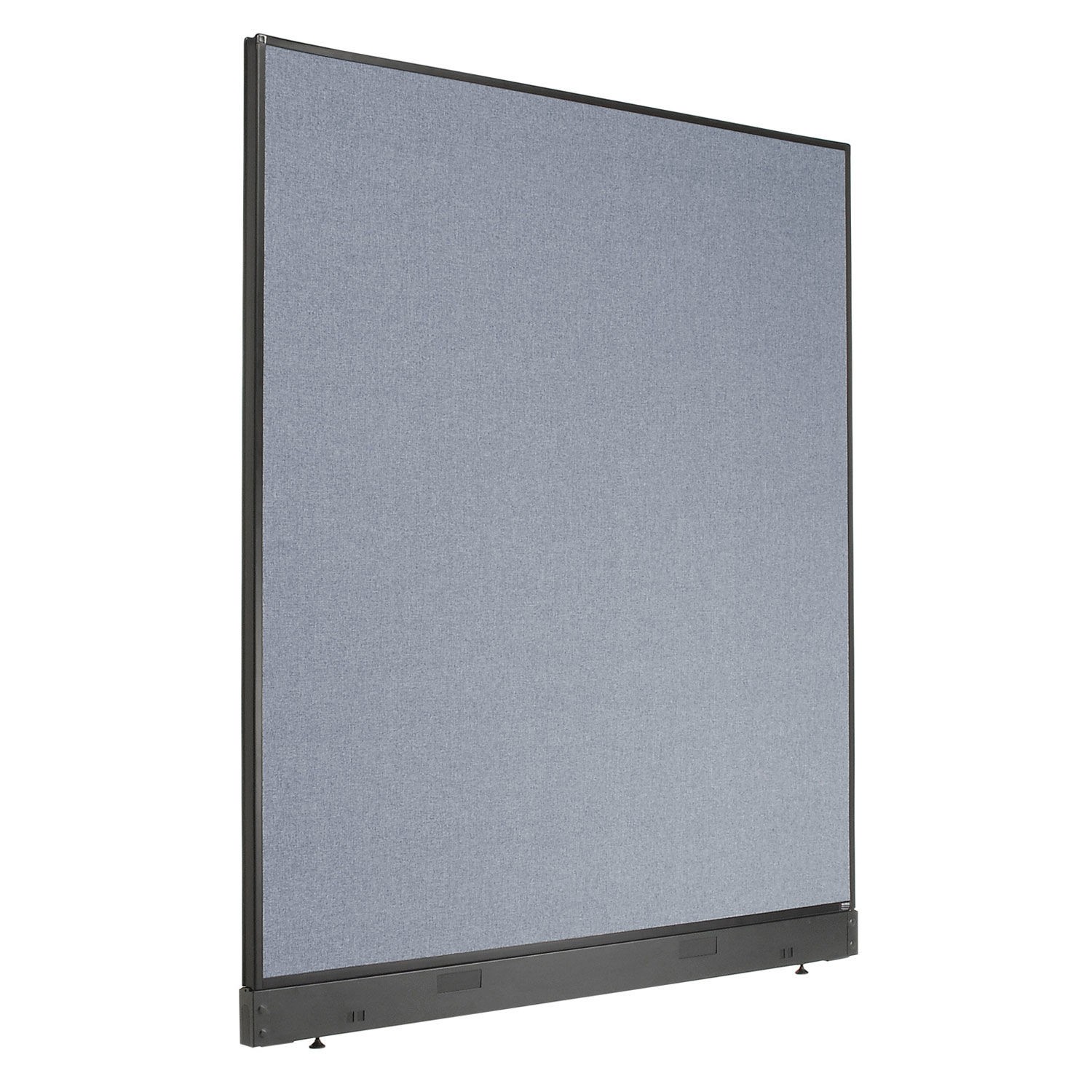 60-1/4"W x 64"H Office Partition Panel with Pass-Thru Cable Blue