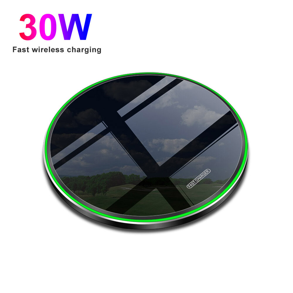 30W Wireless Fast Charger Charging Pad for Apple iPhone 16 15 14 Samsung S25 S24