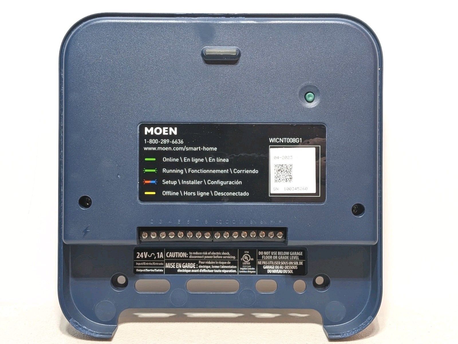 Moen 8 Zone Smart Sprinkler Controller Wi-Fi Automatic Water Timer - w/O Adapter