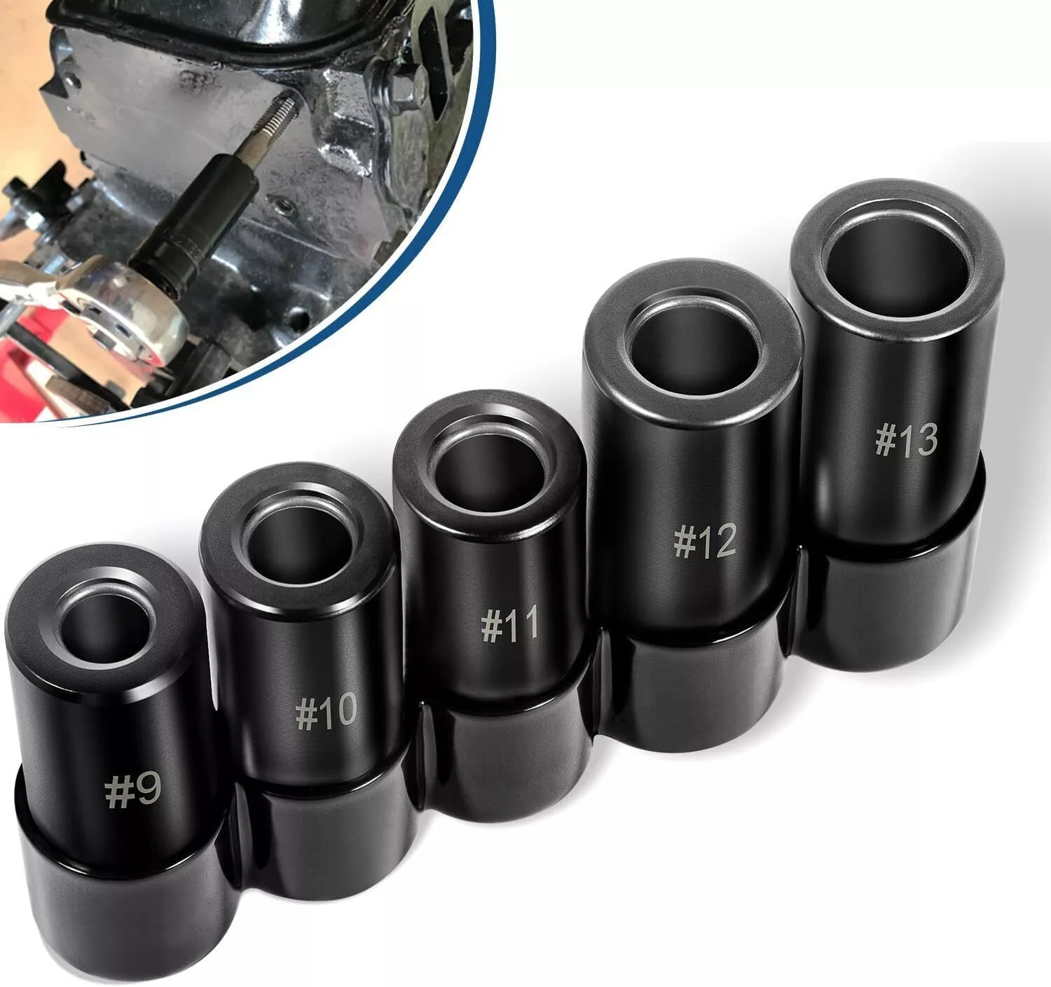 71670 Large Tap Socket Set for 5/8", 11/16", 3/4",7/8" & 1" Taps 1/2" Drive,5Pcs