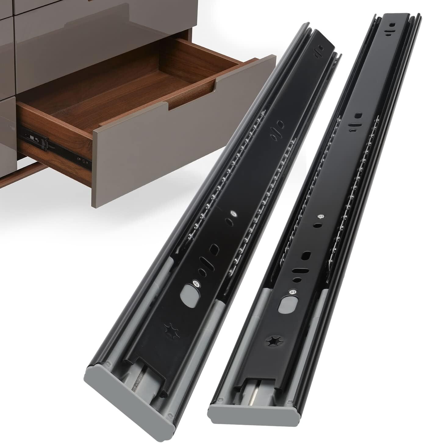 Soft Close Drawer Slides 20 Inch 10 Pairs - Heavy Duty Full Extension Drawer