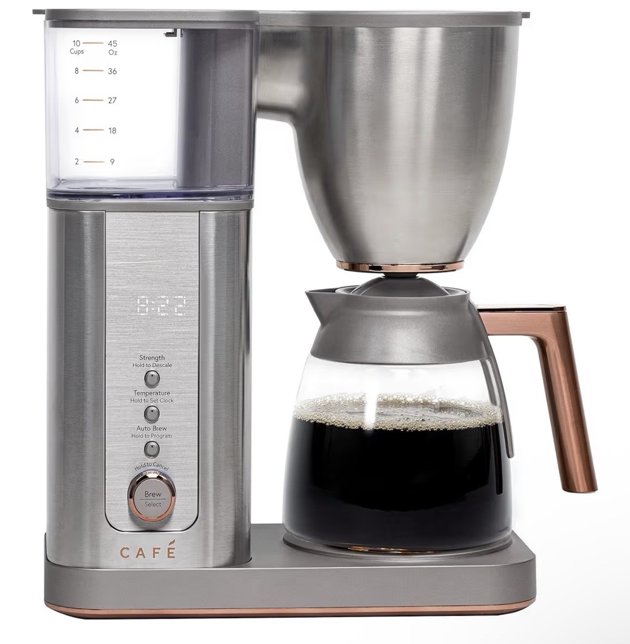 CAFE Specialty Drip Coffee Maker with Glass Carafe Stainless Steel