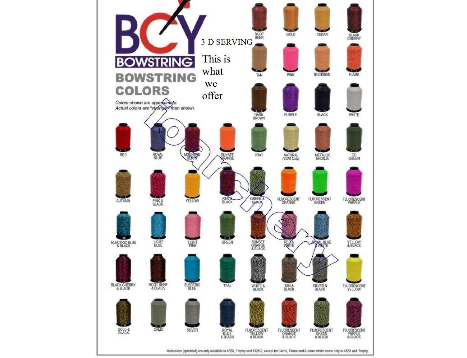 3 D .016 SERVING BCY BOW STRING MATERIAL 120 YARDS