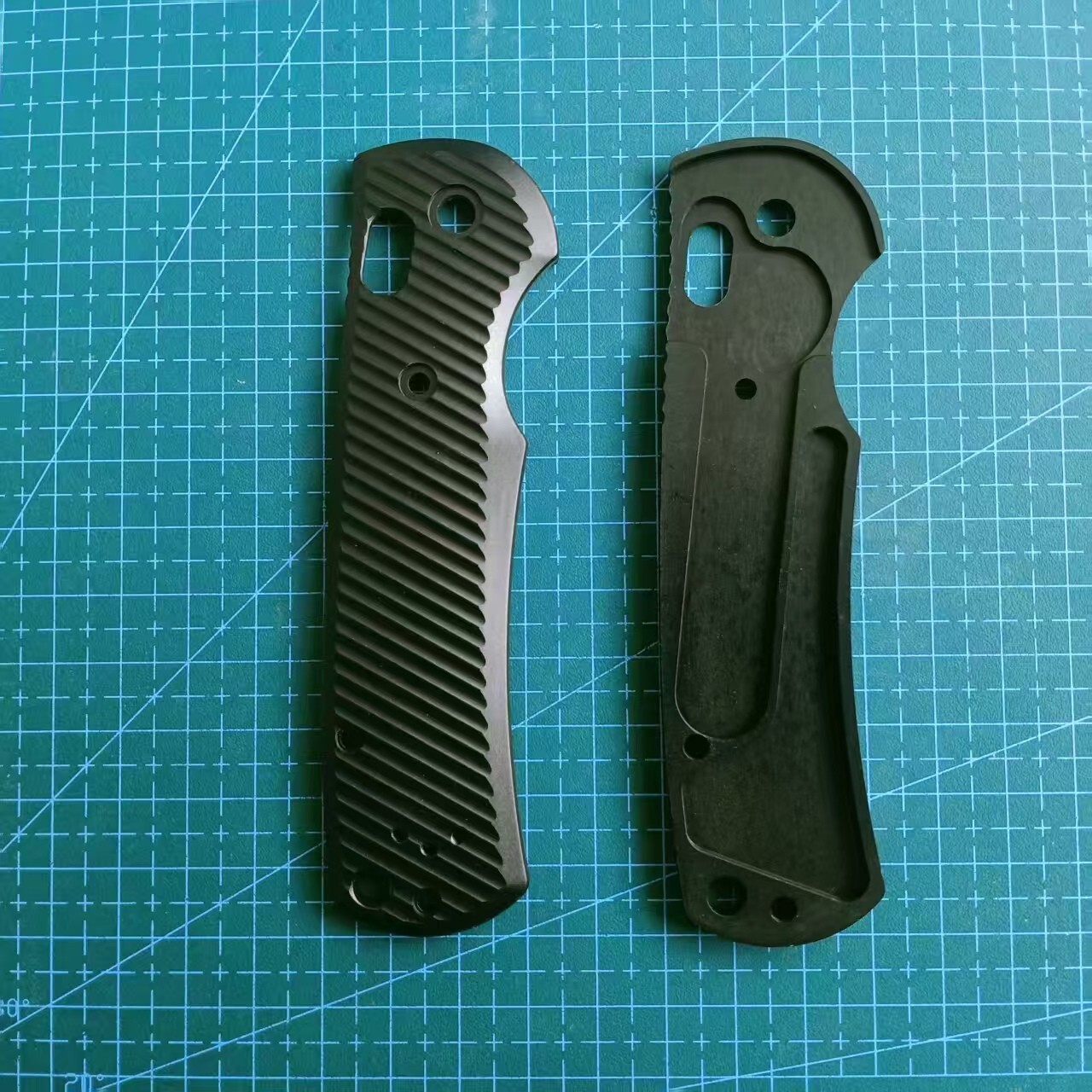 1 Pair Black Aluminum Handle Scales for Benchmade Griptilian 550/551