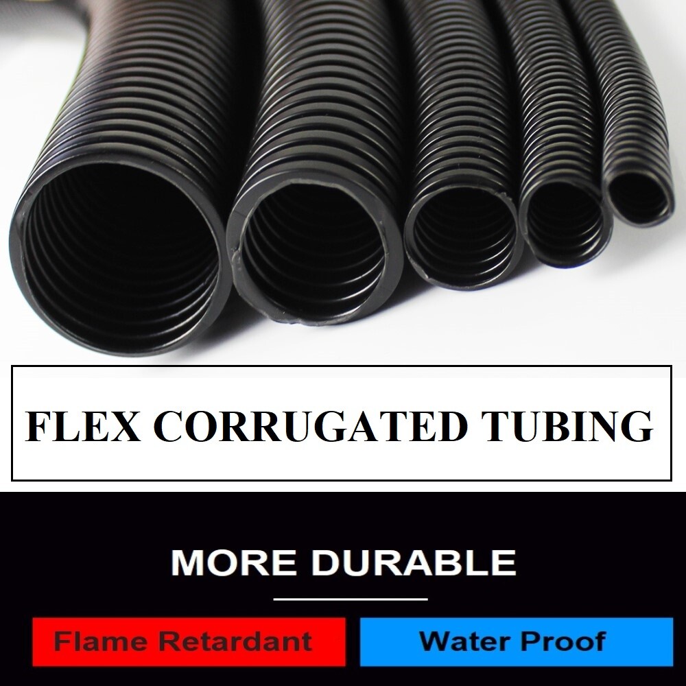 5/16" 9/16" 3/4" 1inch wire Split Wire Loom Conduit Tubing Cable Flex Sleeve Lot