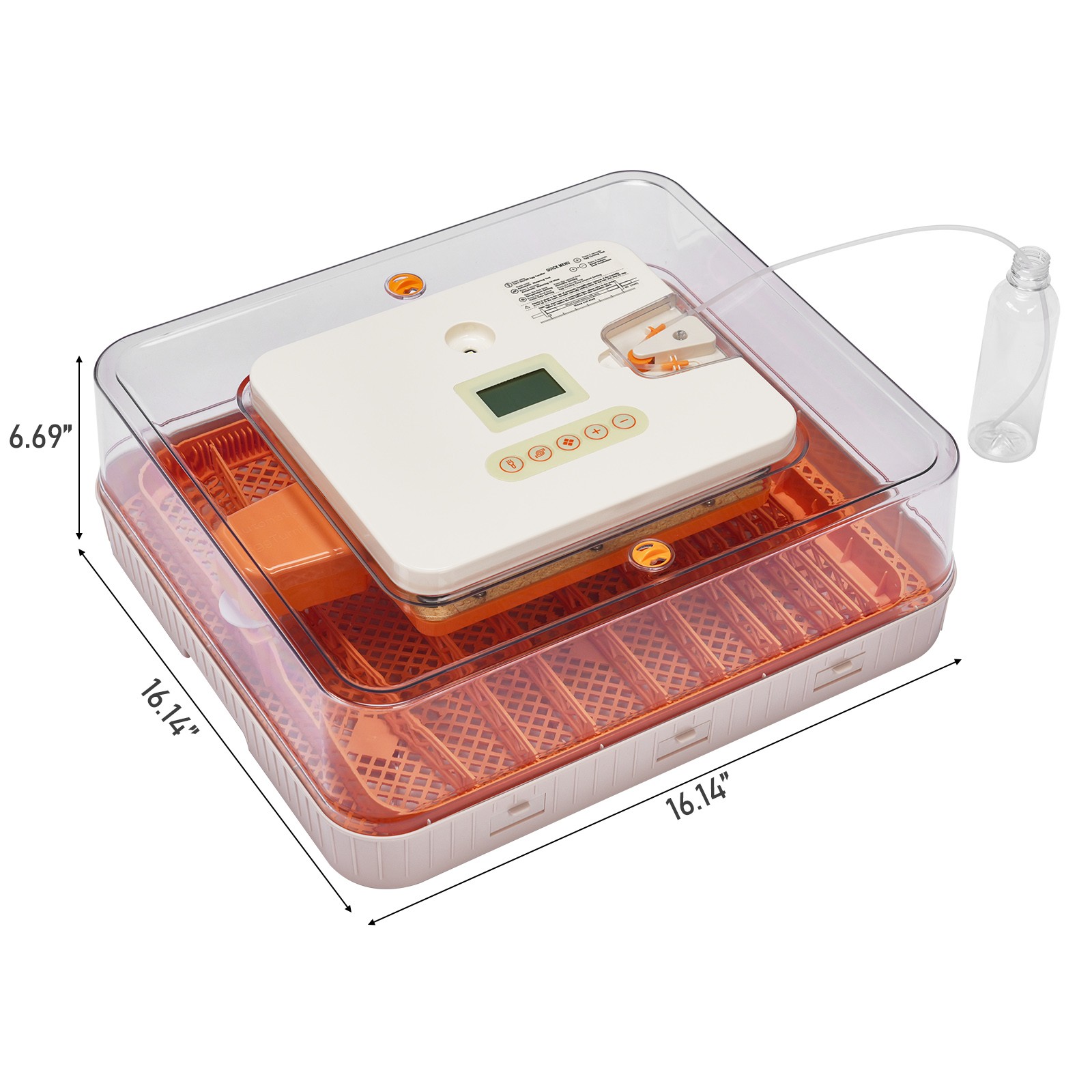 56-Egg Automatic Incubator Auto Temp Humidity LED Egg Candler US Plug 110V