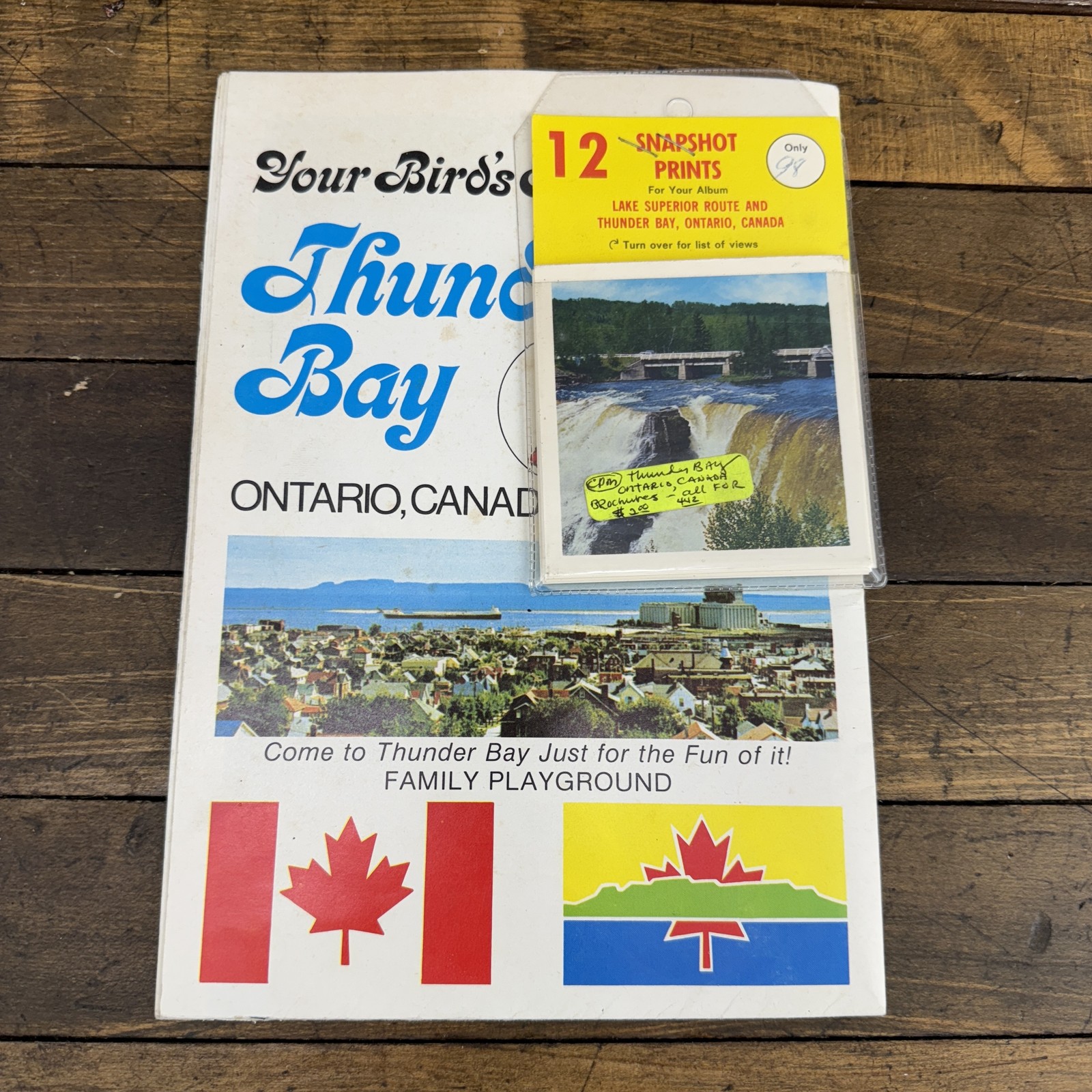 Vintage Thunder Bay Ontario Travel Brochure Snapshot Prints Lake Superior Lot Ca
