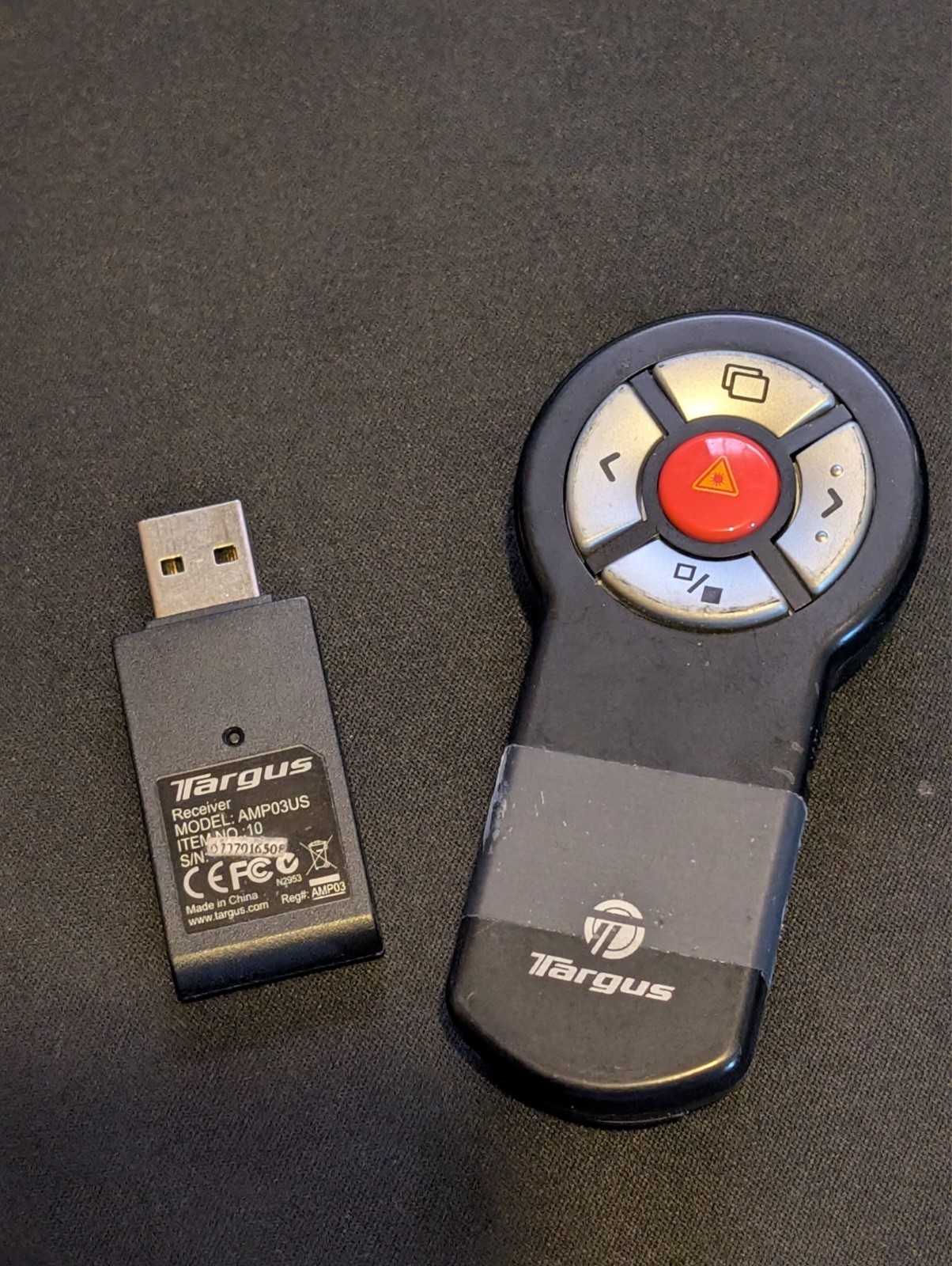 Targus Black Wireless Multimedia Presenter Remote with Laser Pointer AMP03US