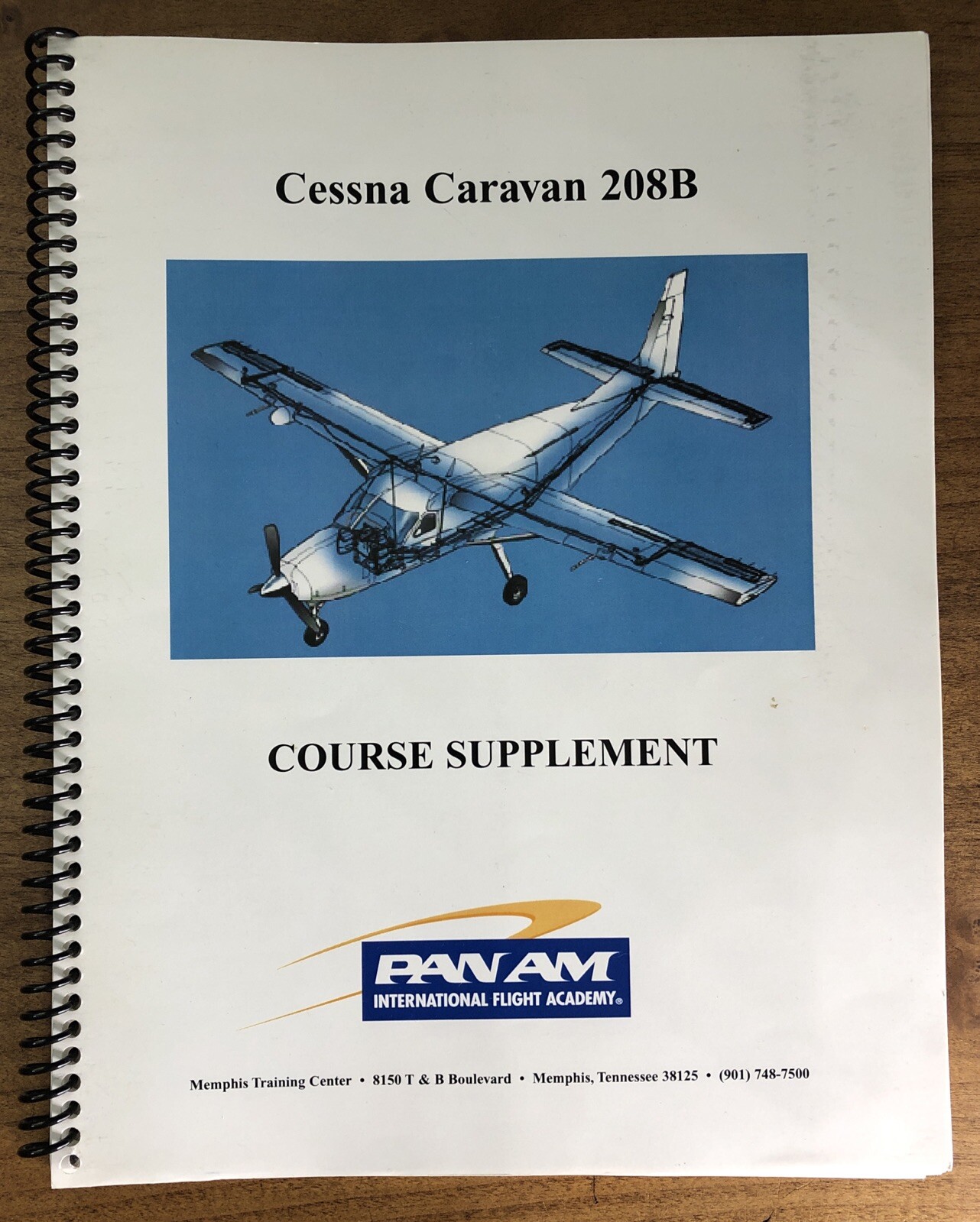 Cessna Caravan 208B Course Supplement w/ Foldout Cockpit Diagram Graphic, Pan am